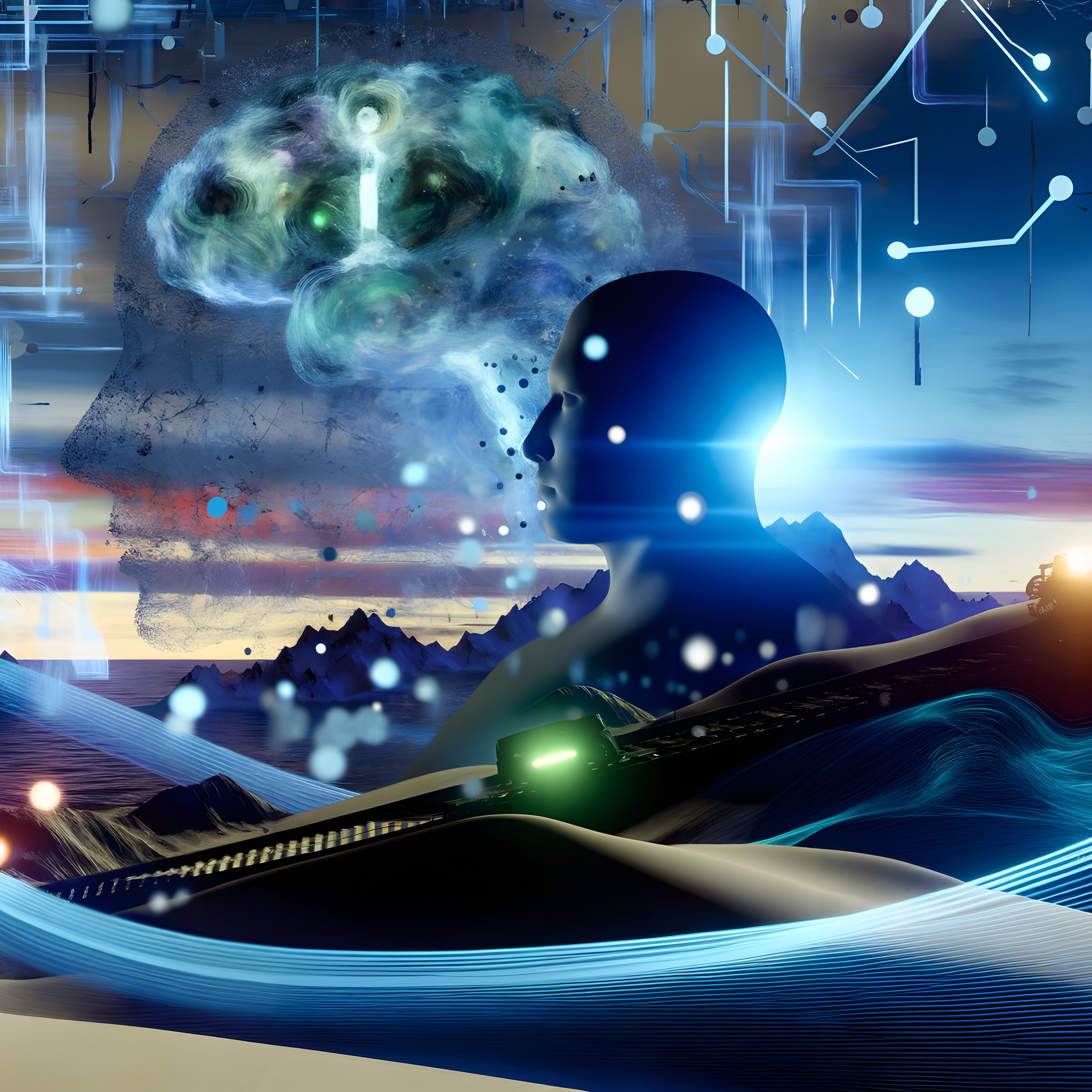 Surreal Landscape of Technology and Nature