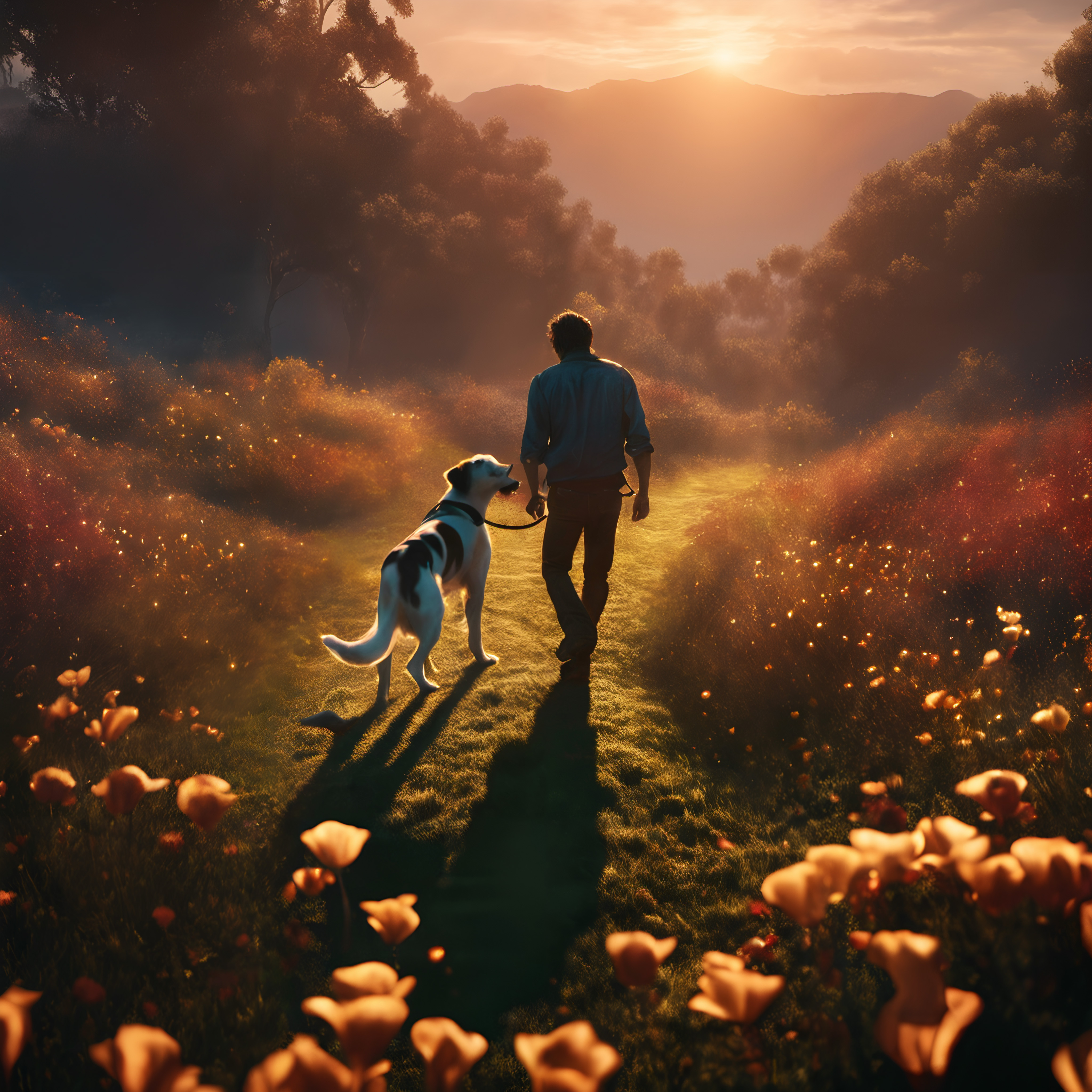 Stroll in Scenic Sunset Bliss