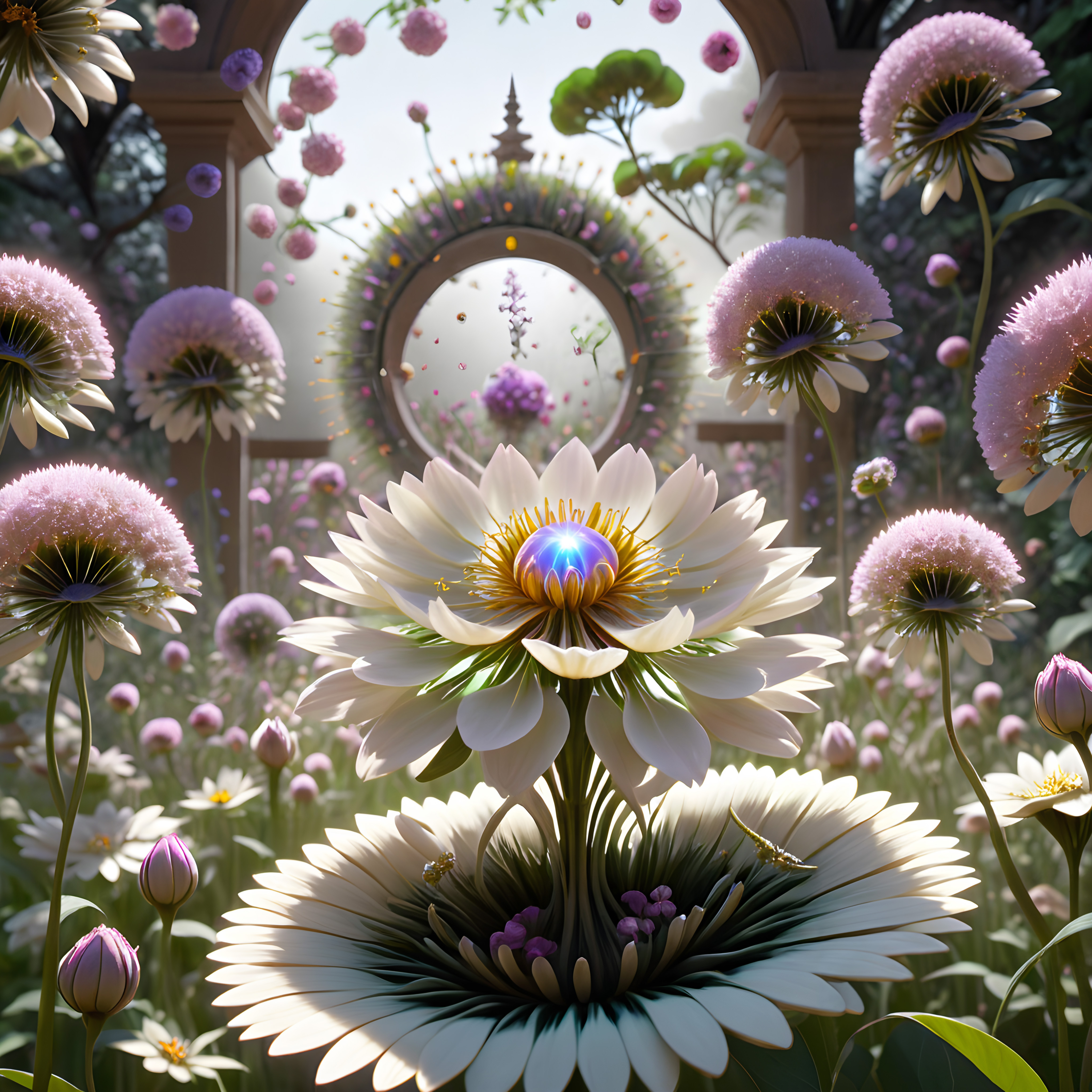 Surreal Blooming Fantasy Garden