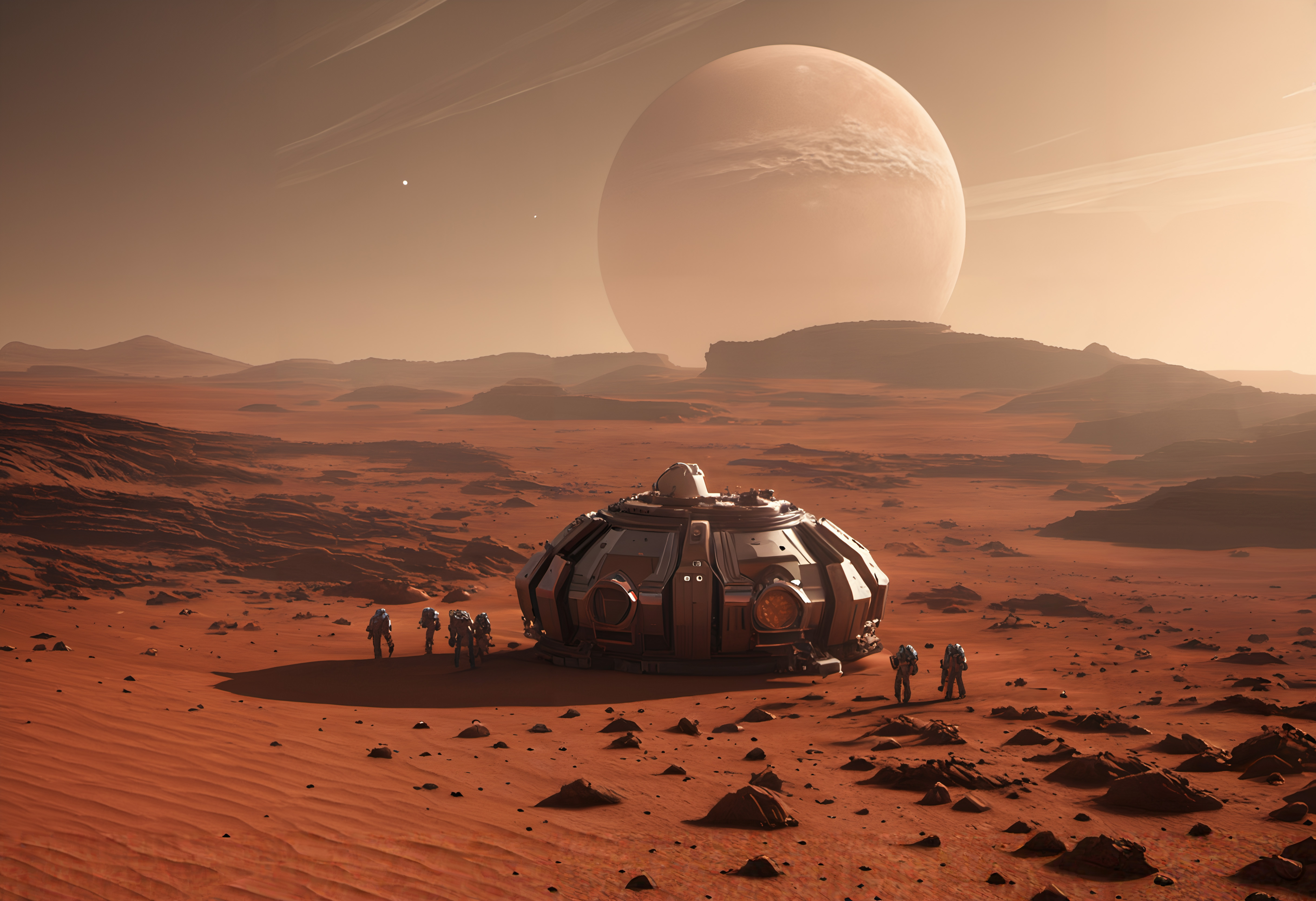 Explorers on a distant planet