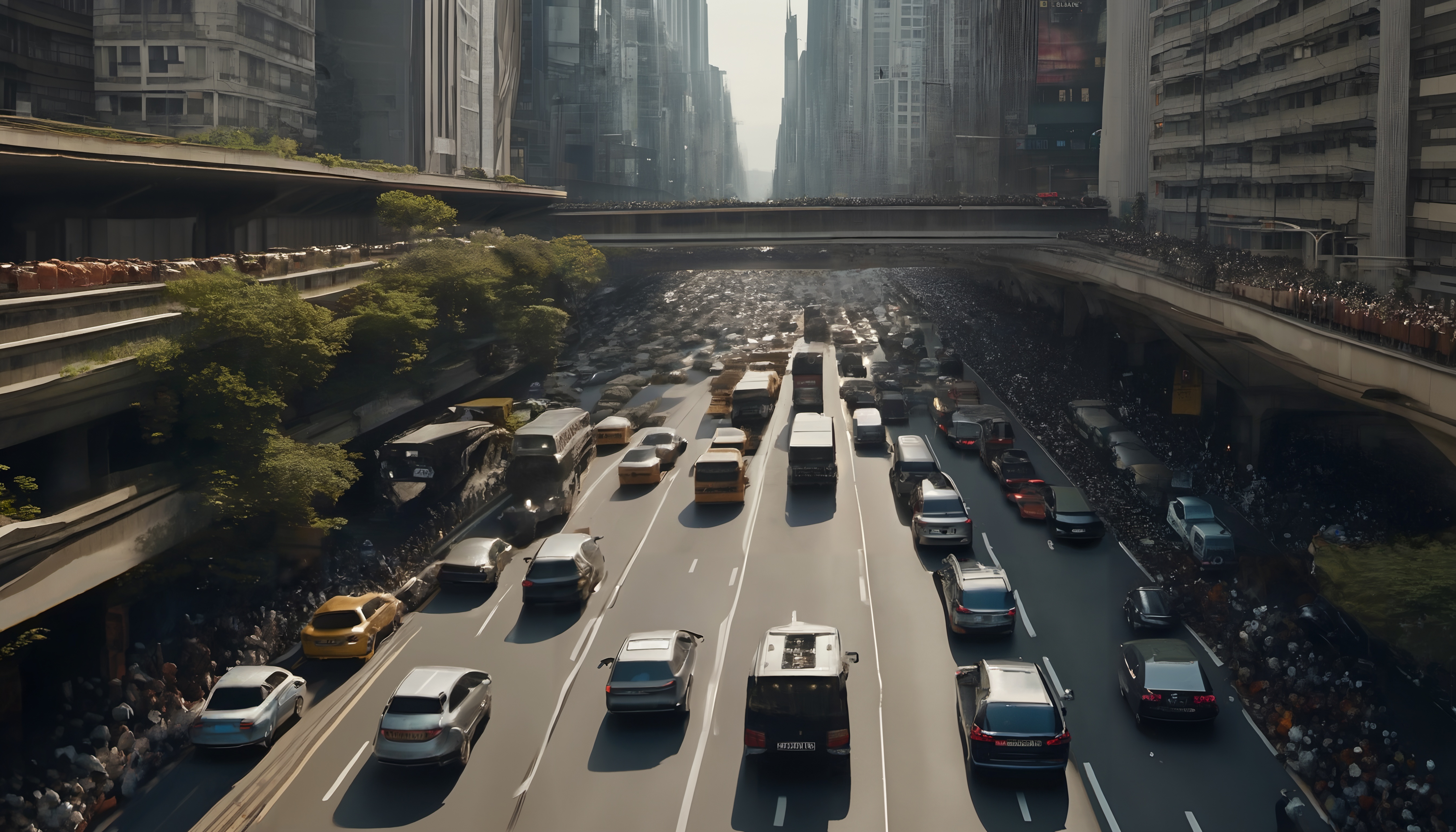 Urban Metropolis Traffic Jam
