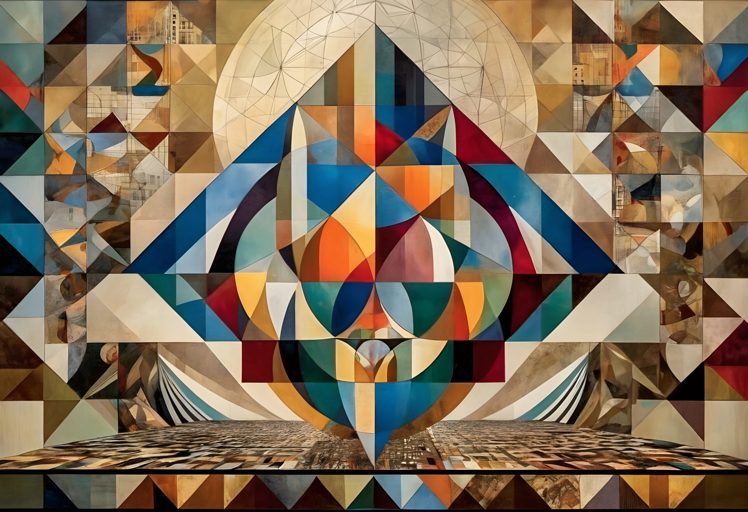 Vibrant Geometric Abstract Art