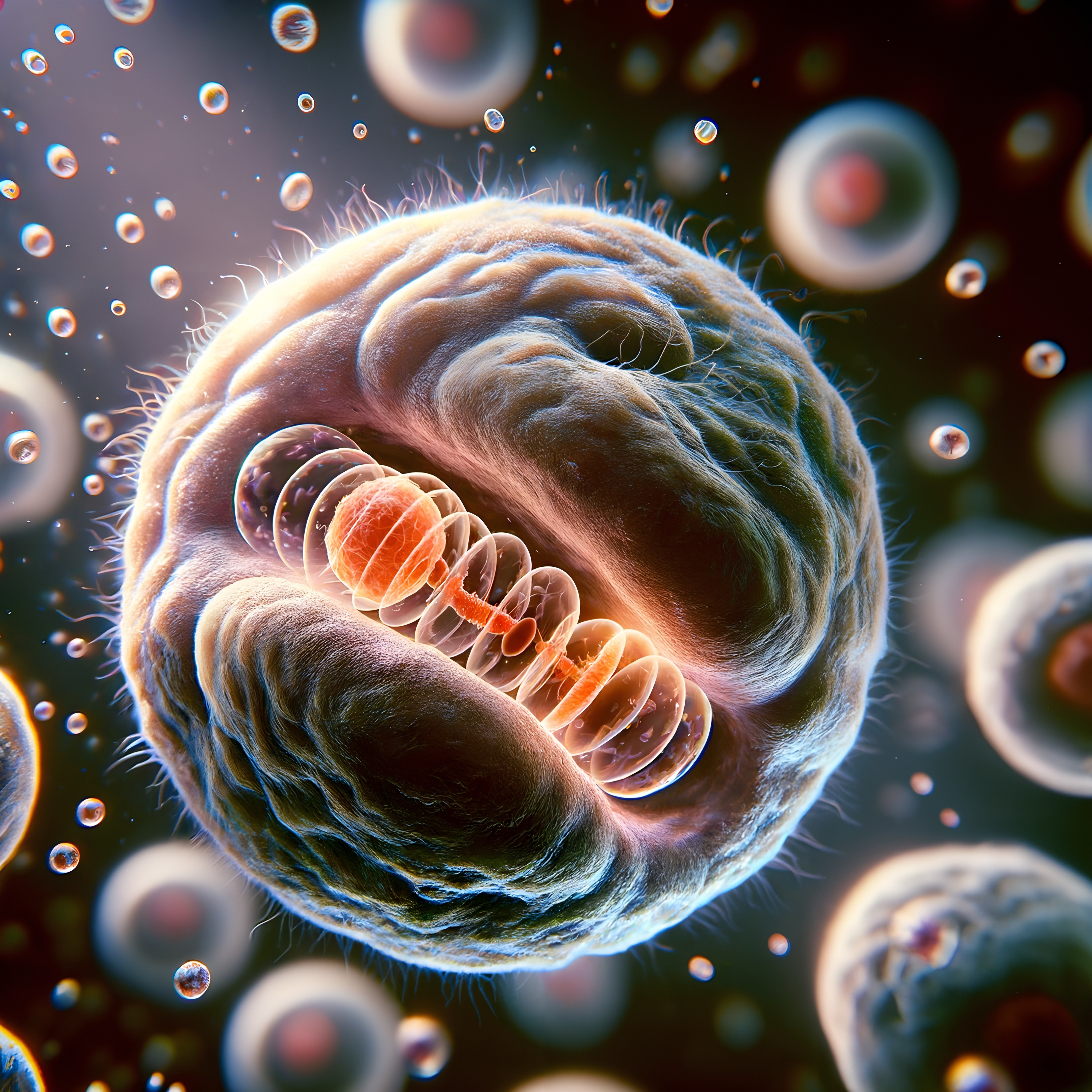 Intricate Cellular Mitochondria Visualization