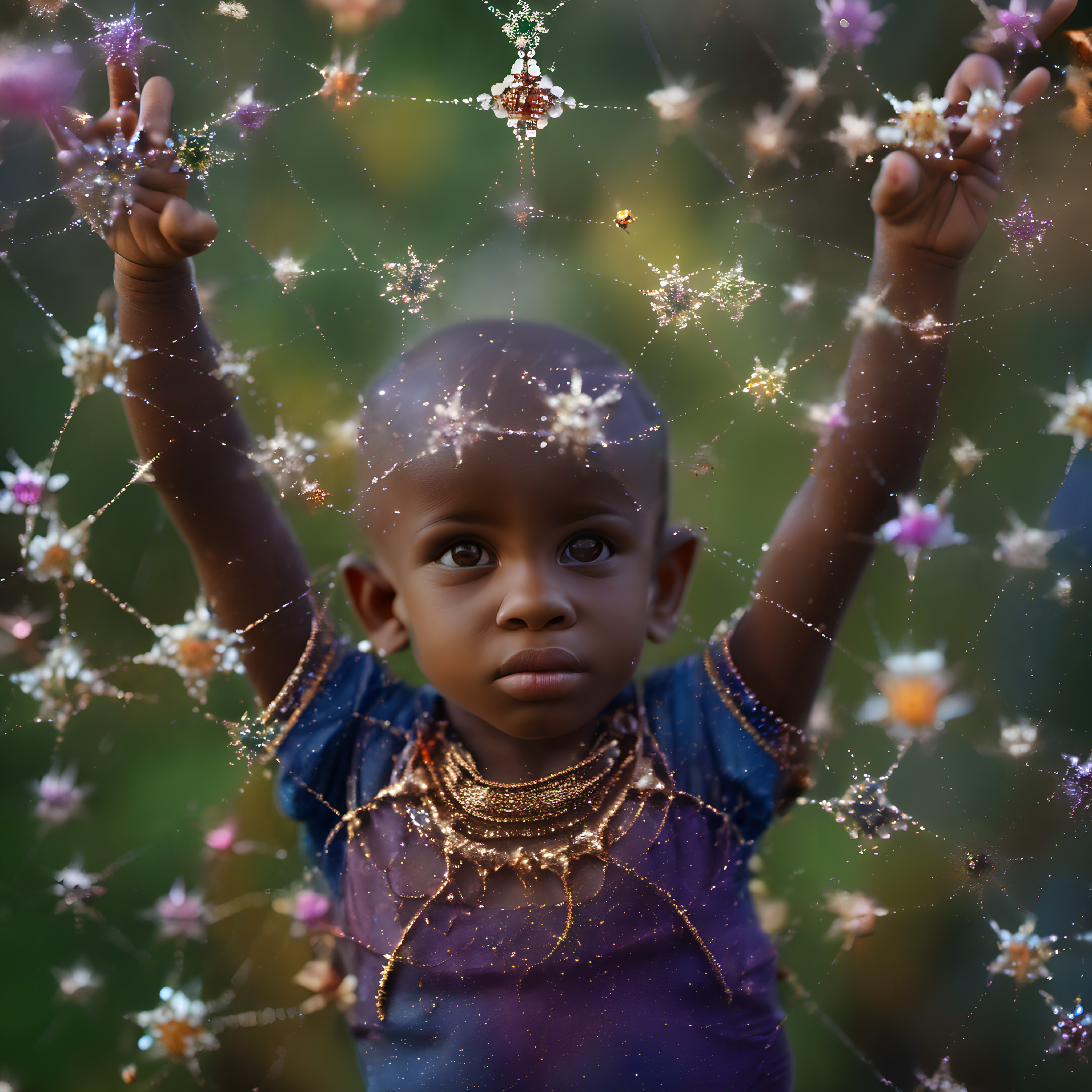 Child Reaching for Cosmic Stars
