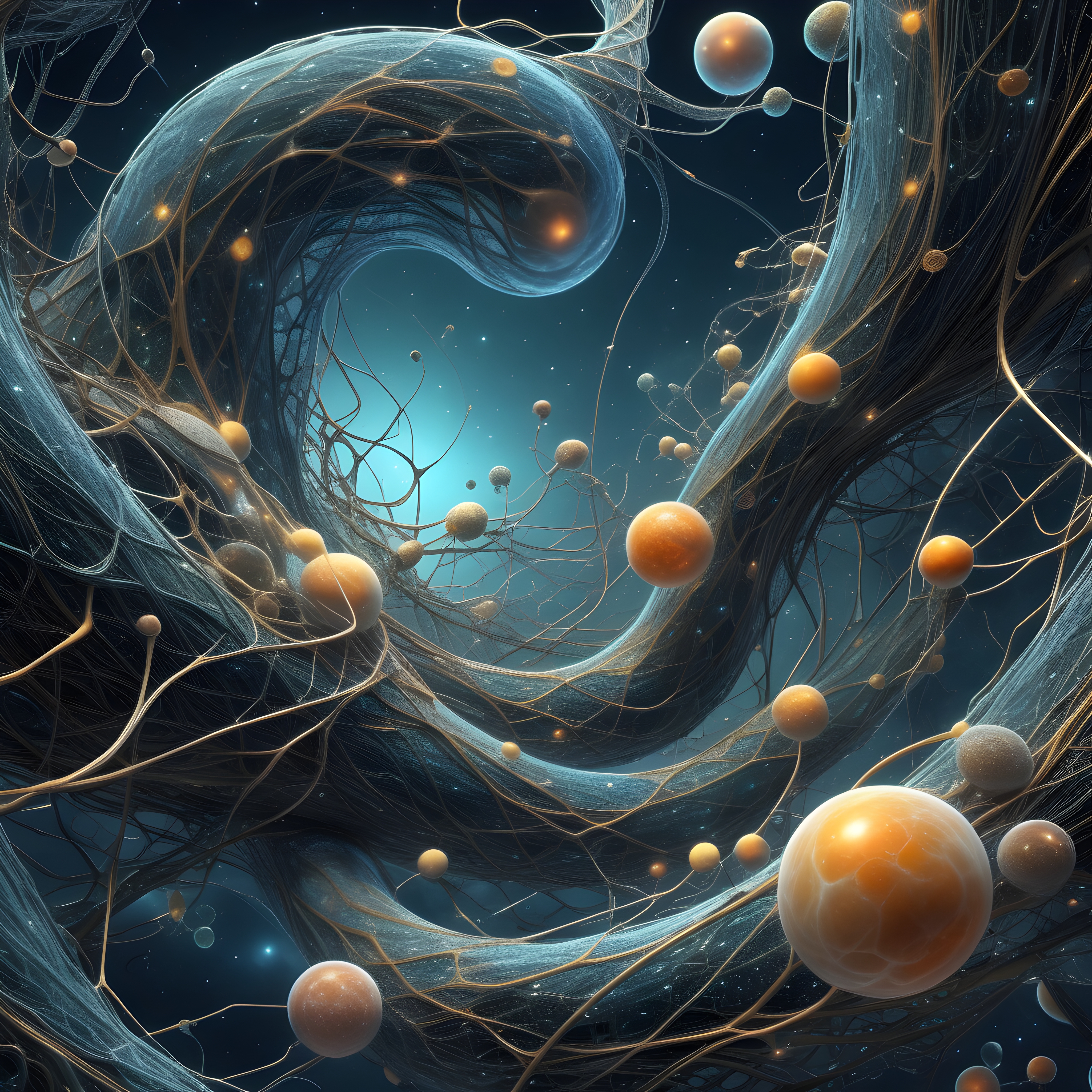 Interwoven Cosmic Tendrils and Spheres