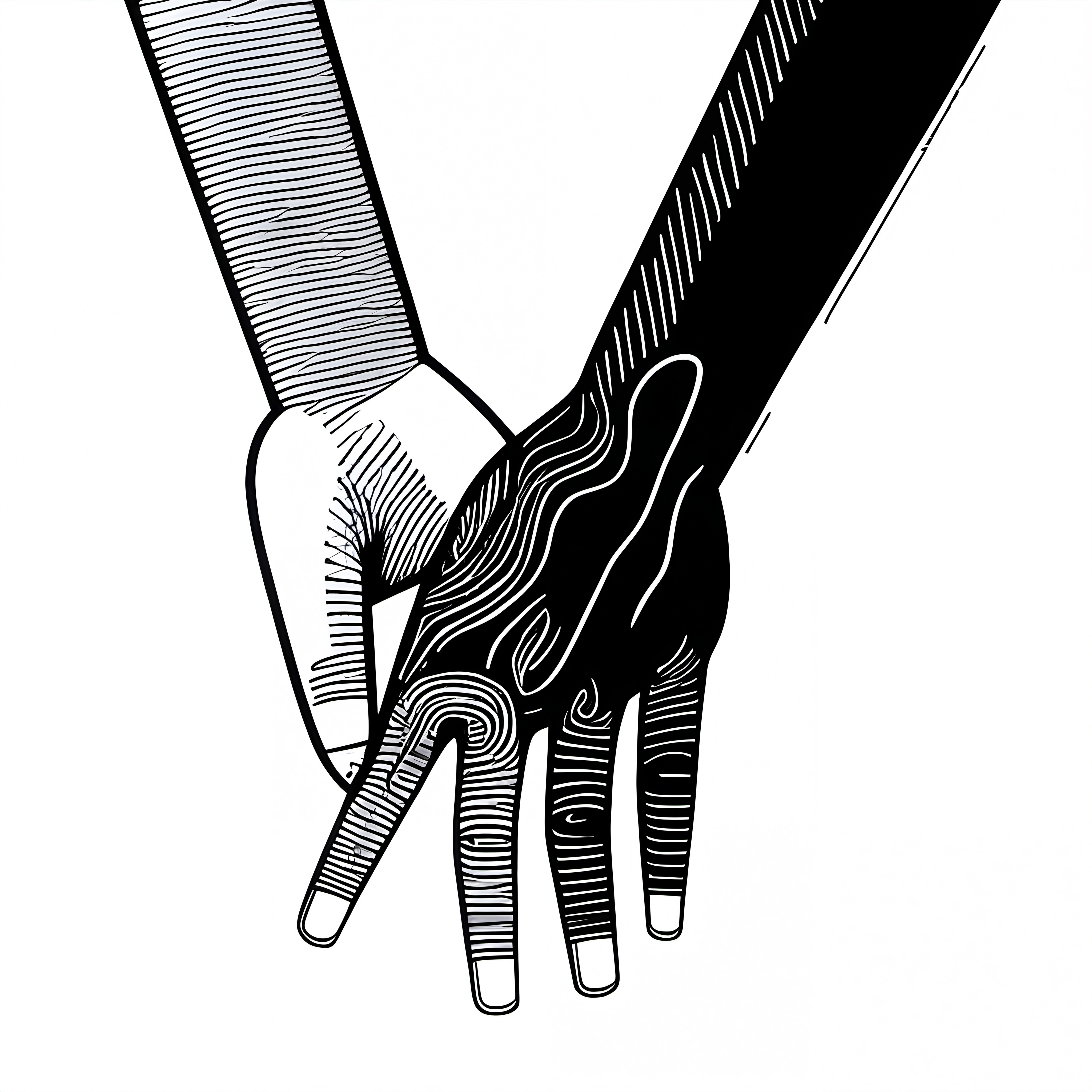 Interlocked Hands Unity in Diversity