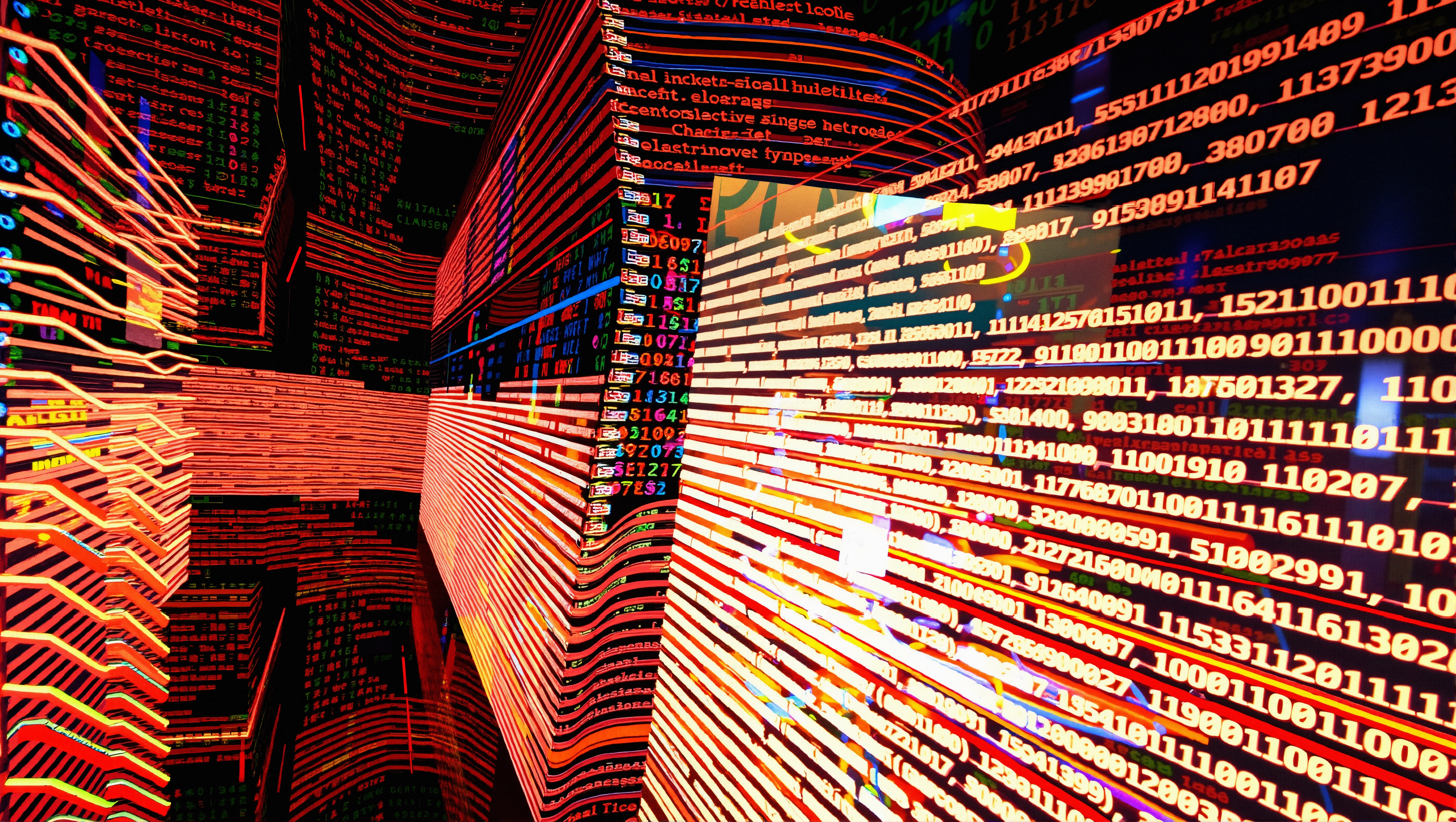 Futuristic Data Stream Visualization