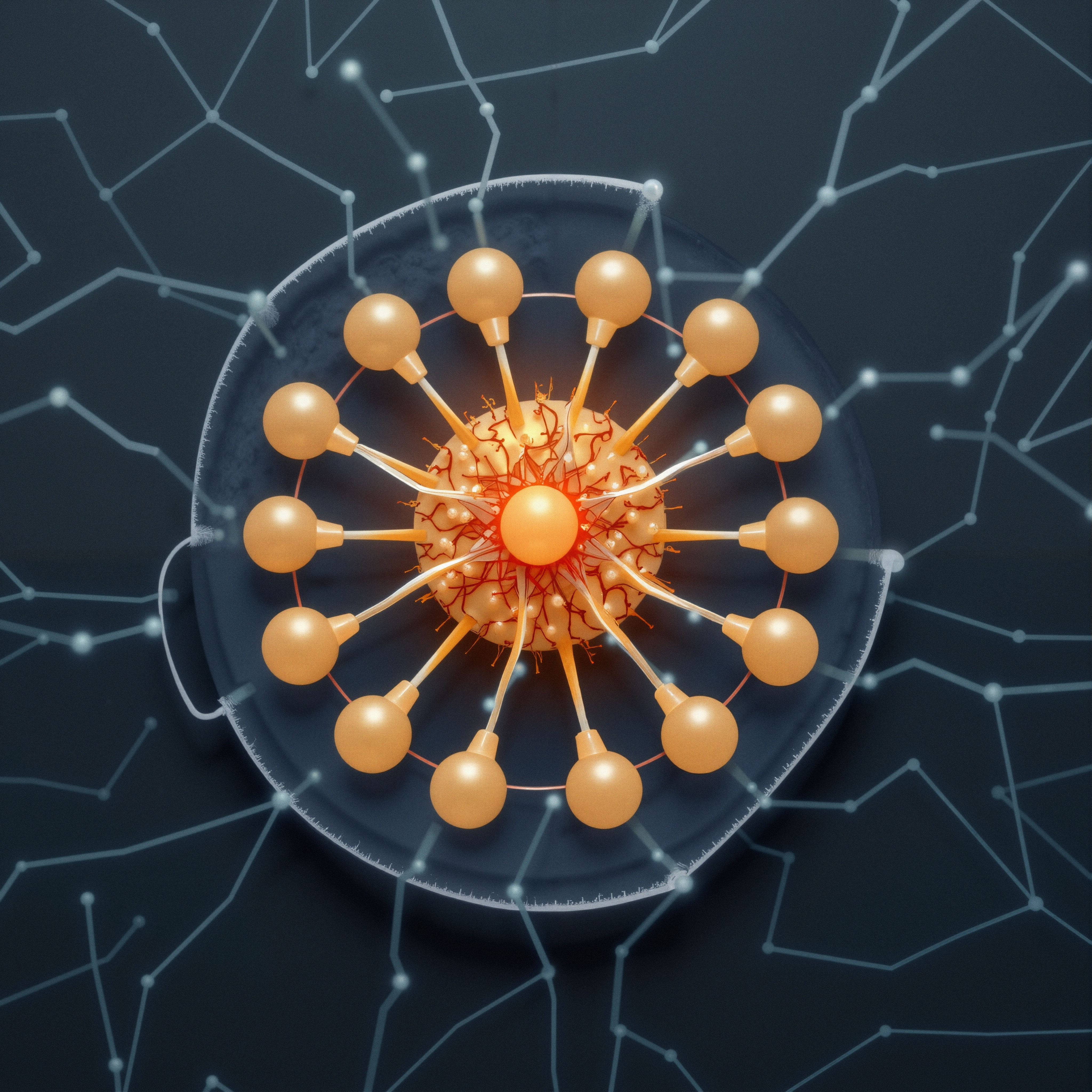 Network of Spheres and Connections