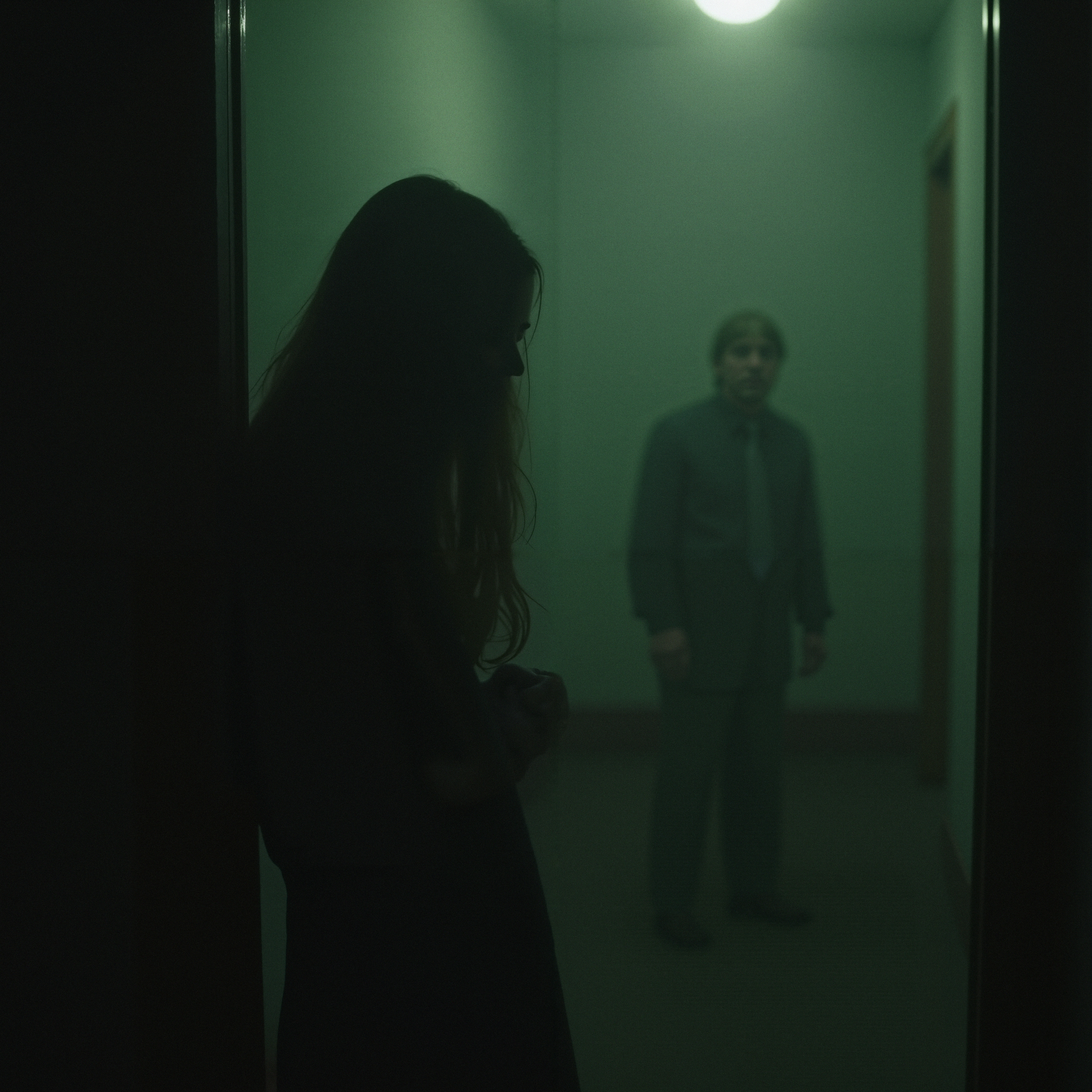 Suspenseful Corridor Moment Captured
