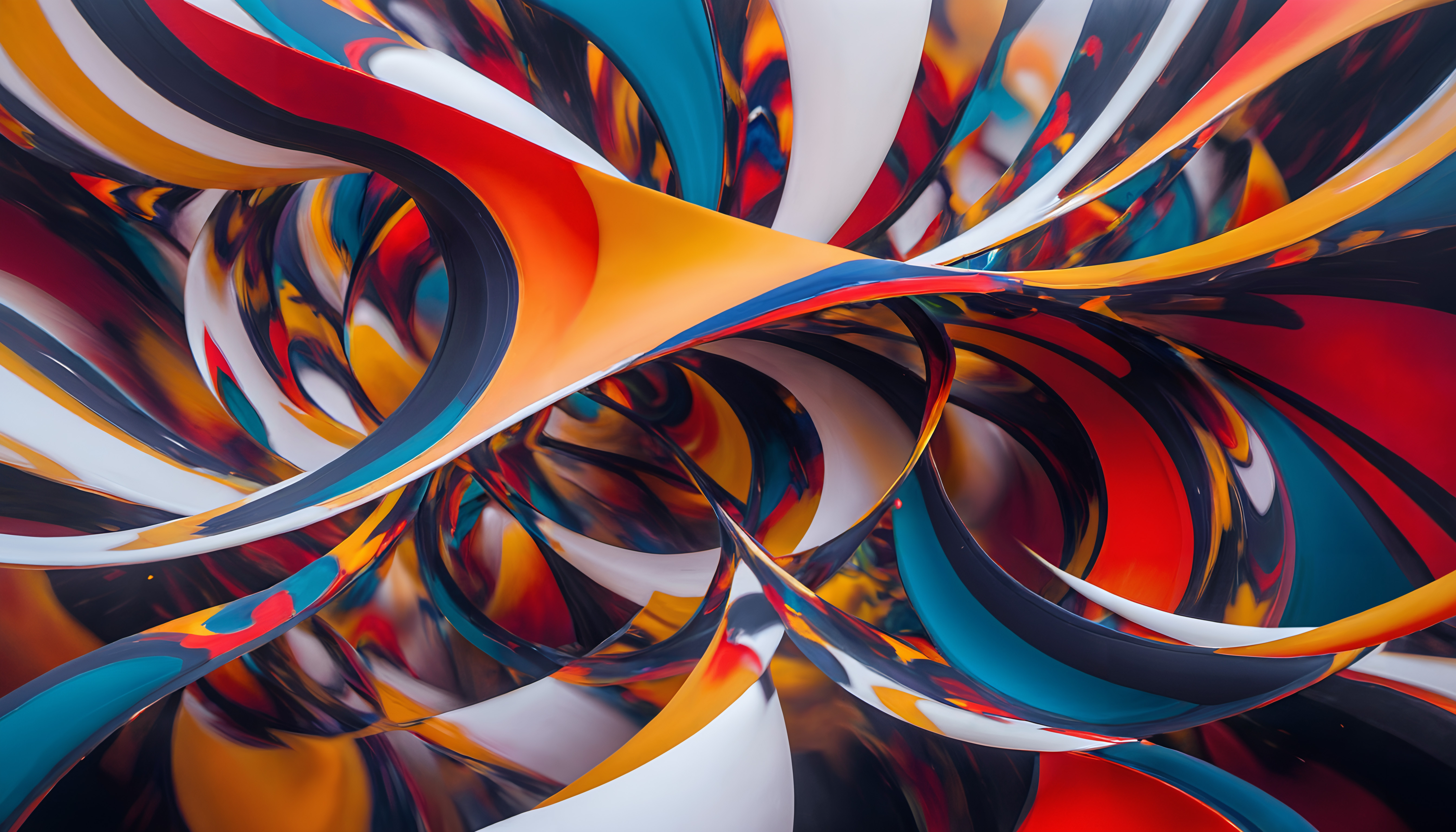 Dynamic Swirls and Bold Colors