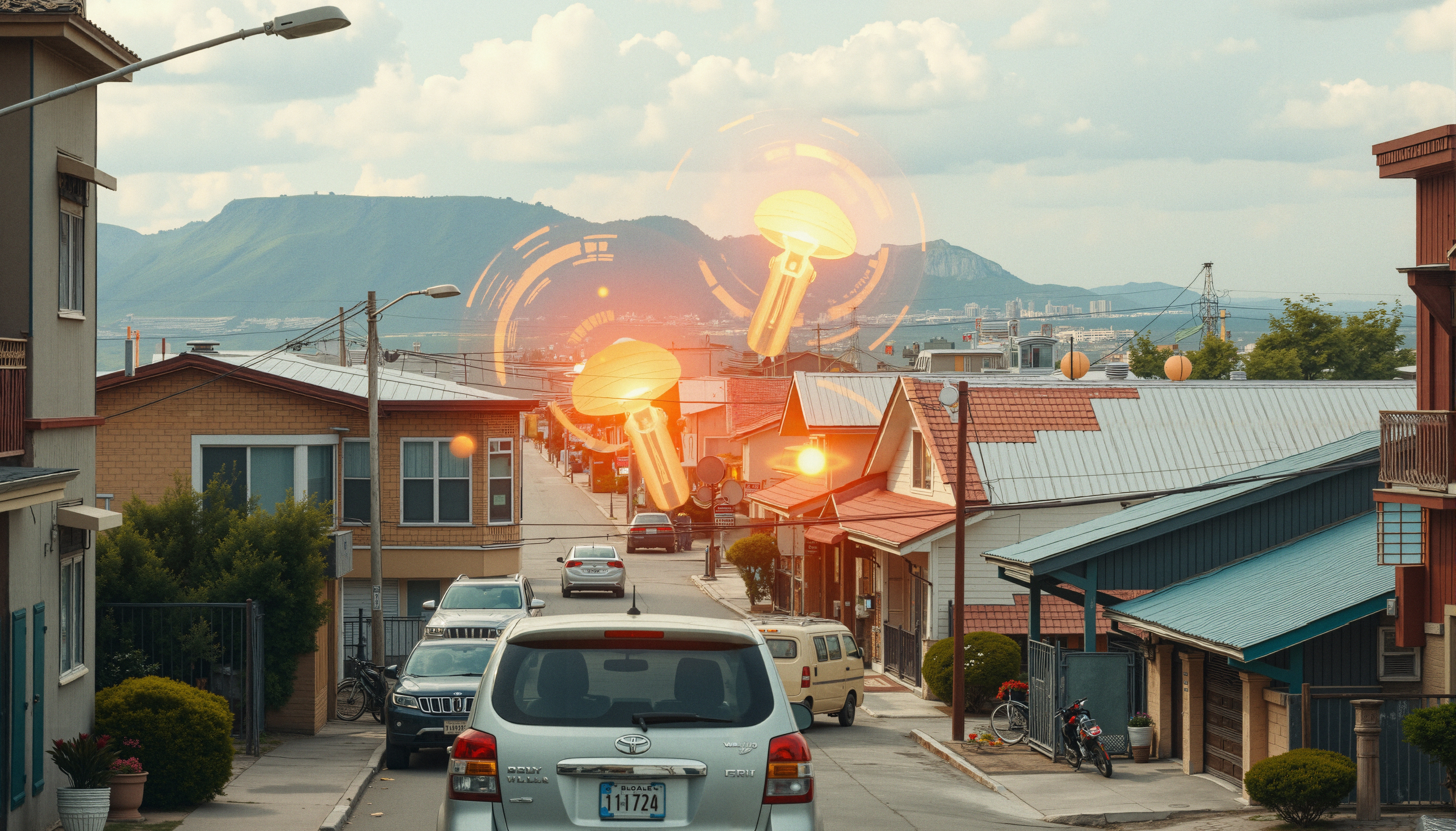 Digital Surrealism in Suburban Landscape