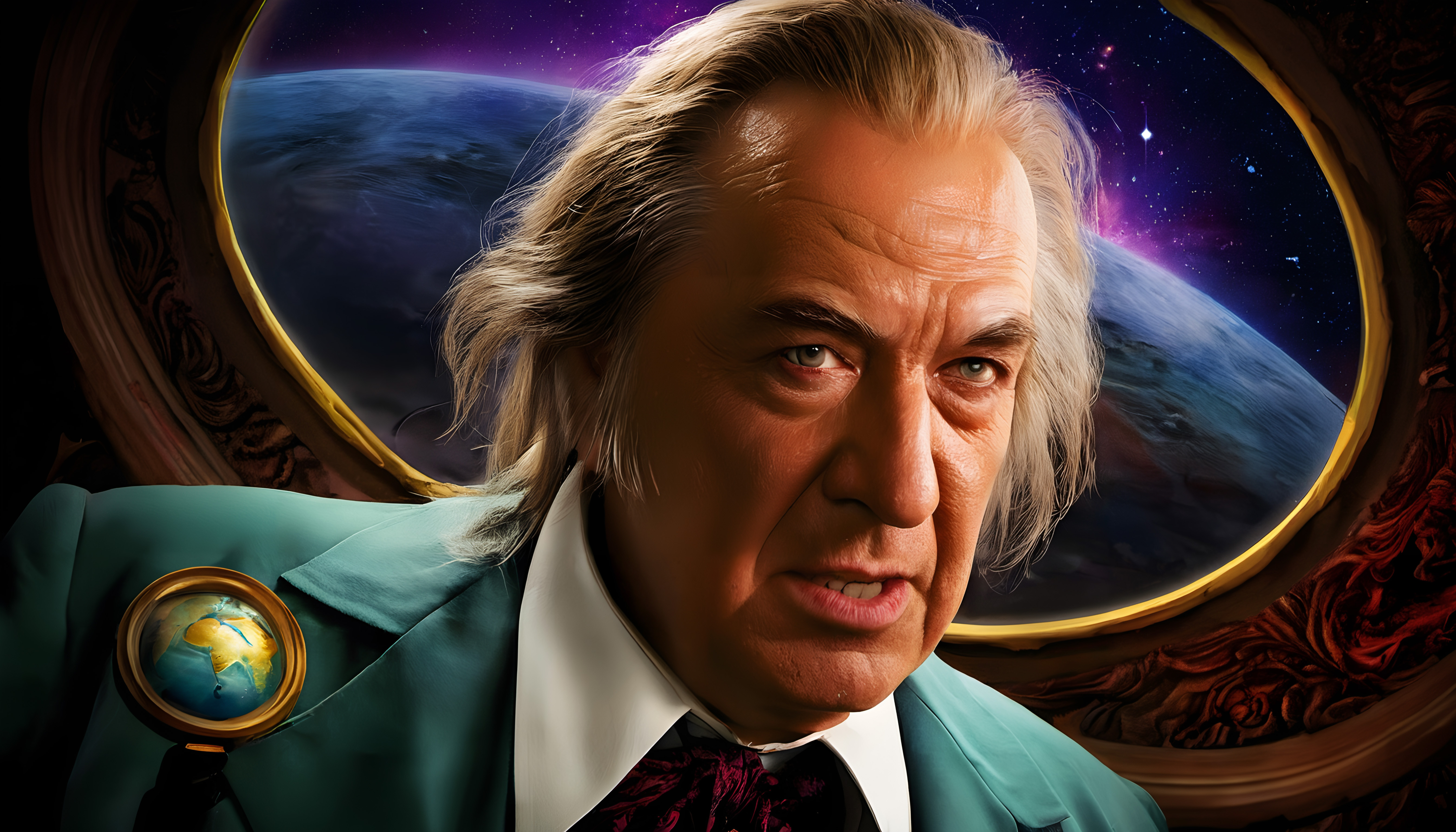 Galactic Explorer in Cosmic Scene