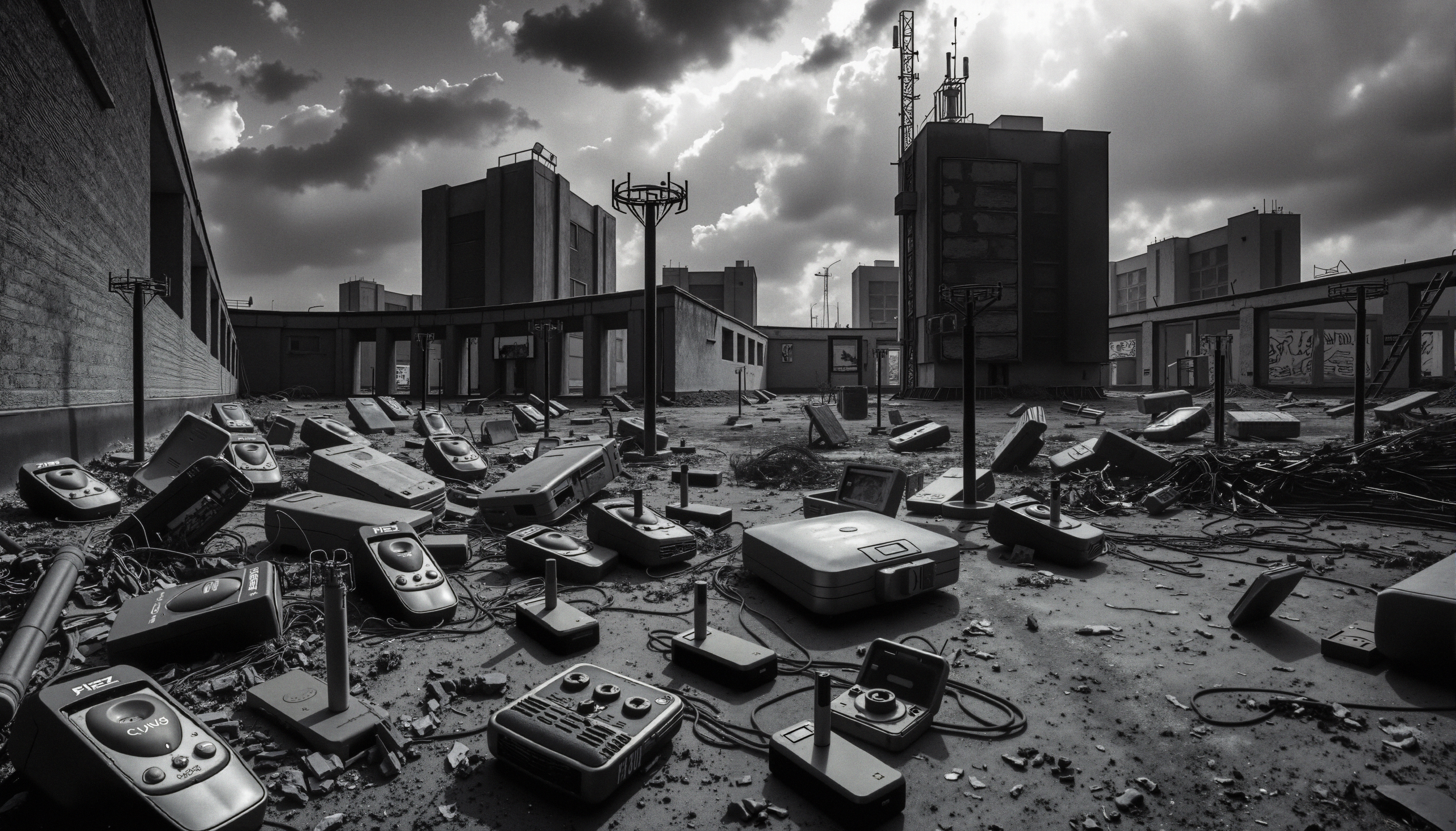 Forgotten Electronics on Rooftop Ruin