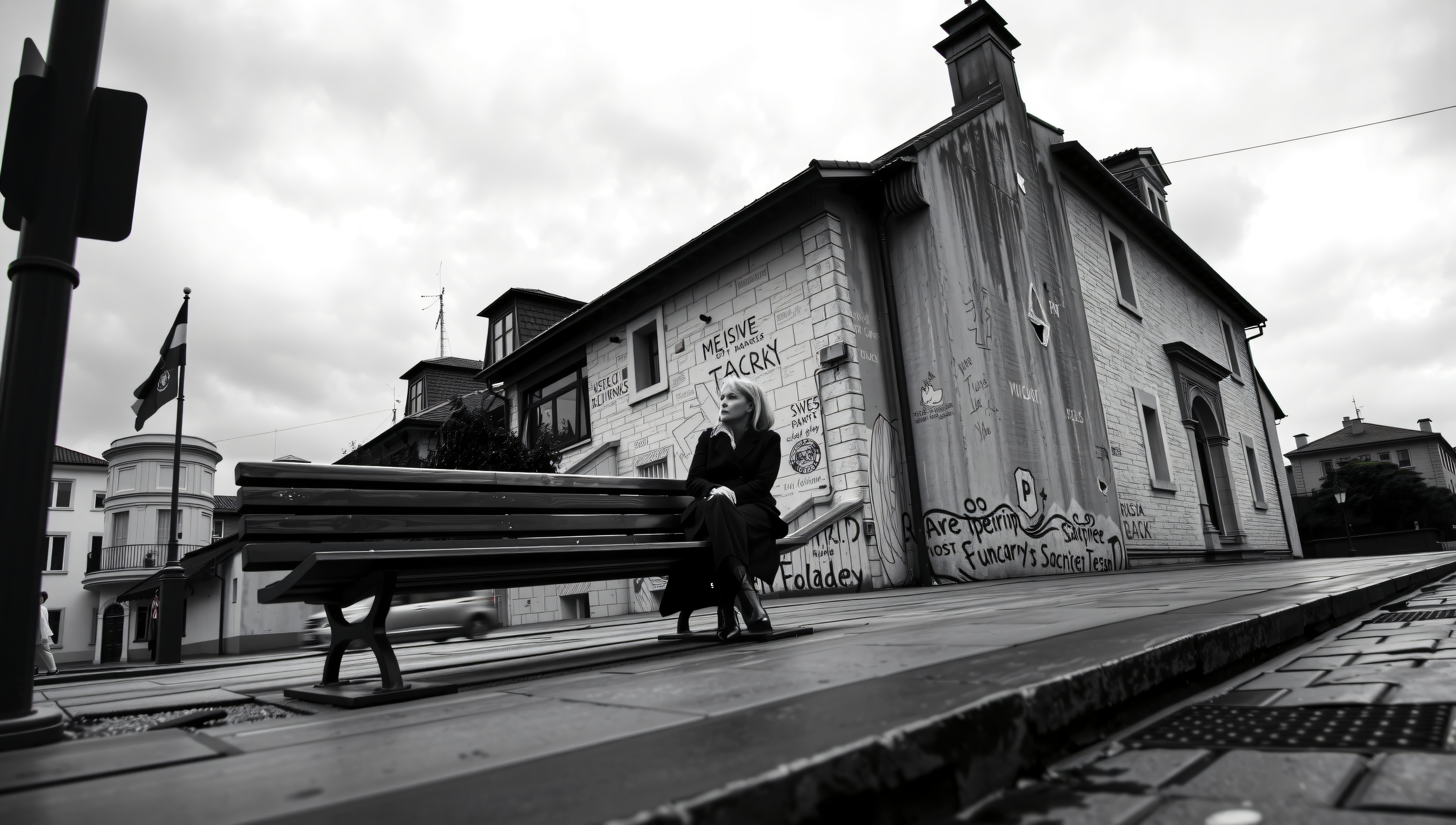 Urban Solitude in Black and White
