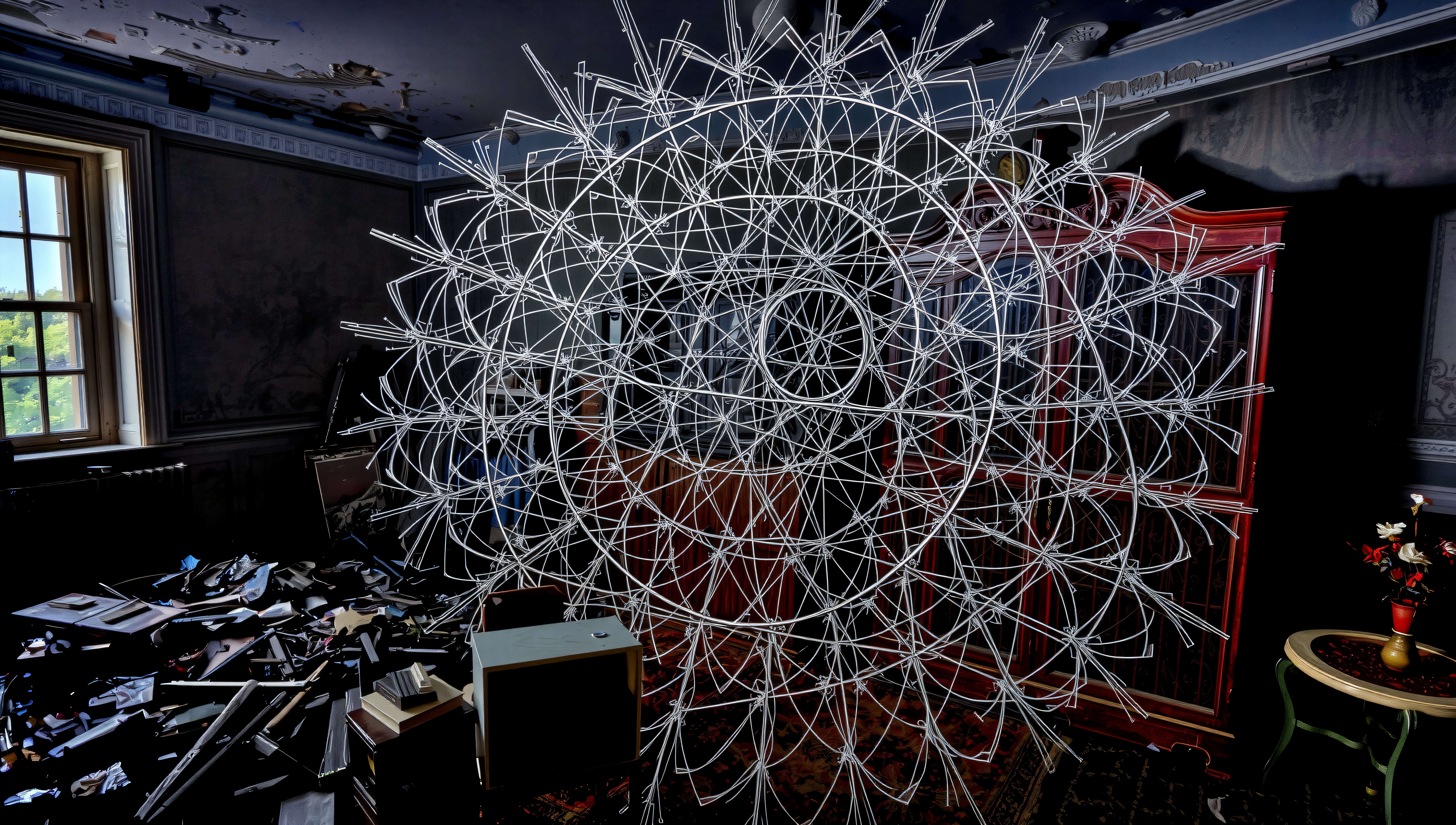 Intricate Geometric Room Installation