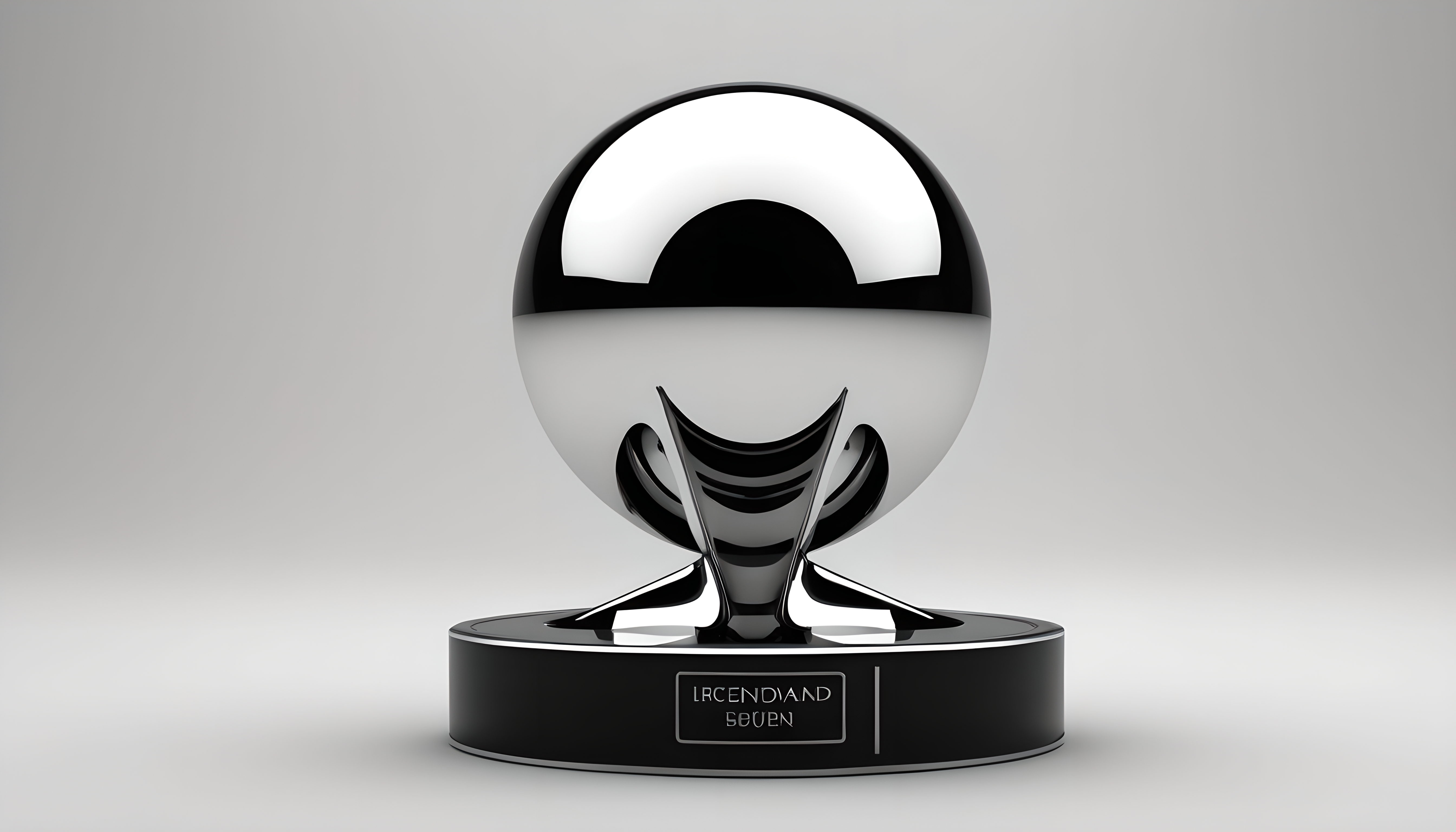 Futuristic Black and Silver Trophy