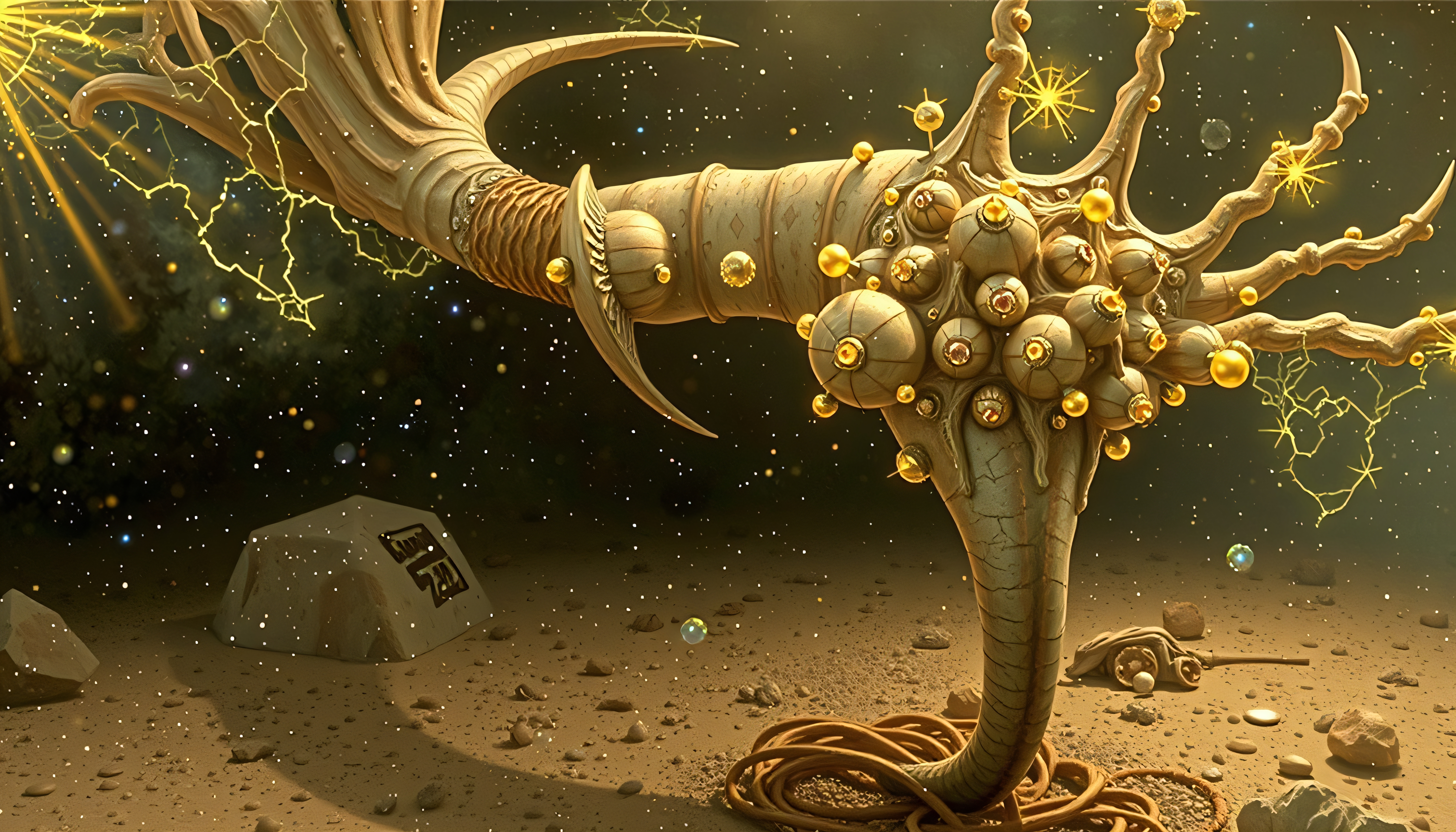 Cosmic Tree of Golden Orbs