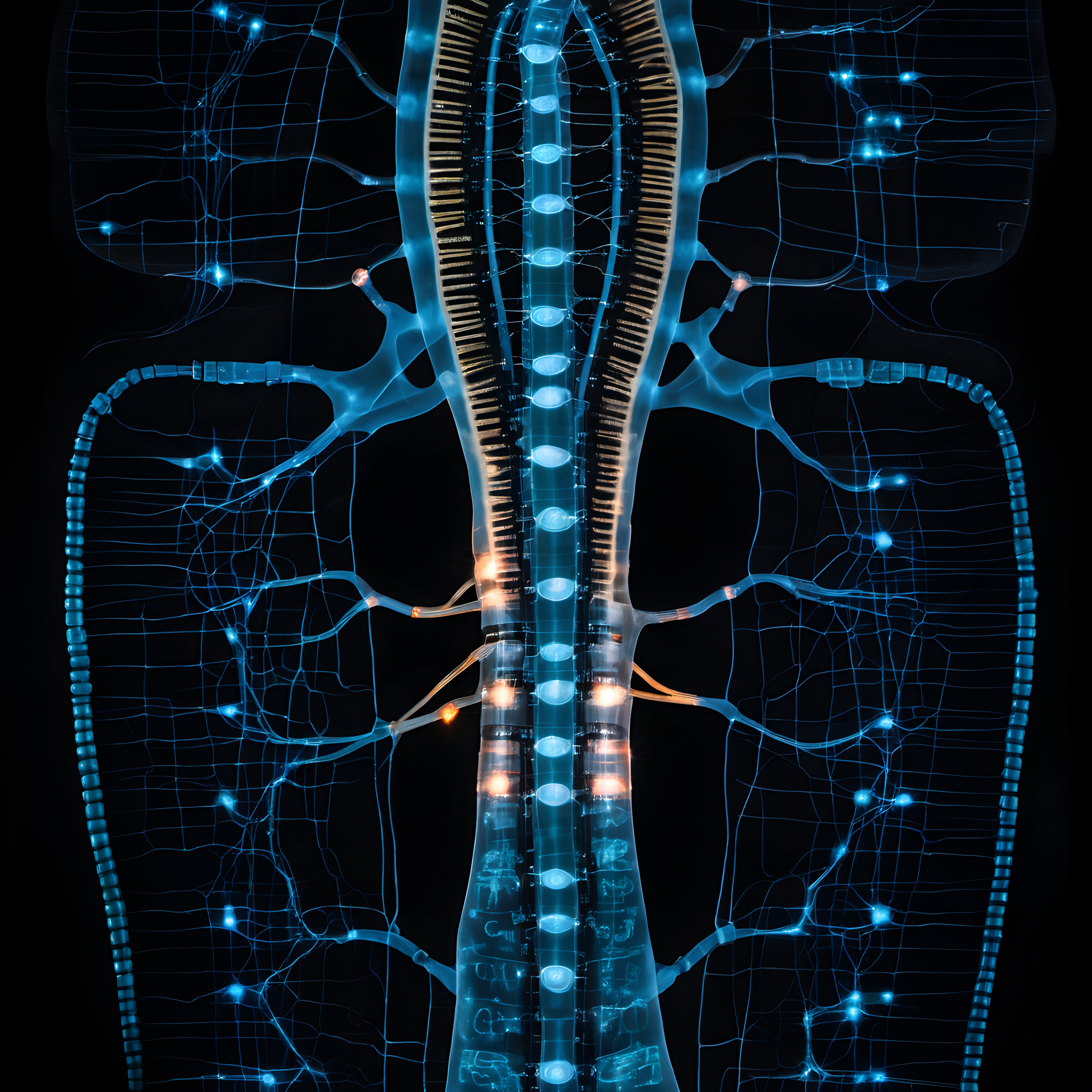 Futuristic Neural Network Illustration