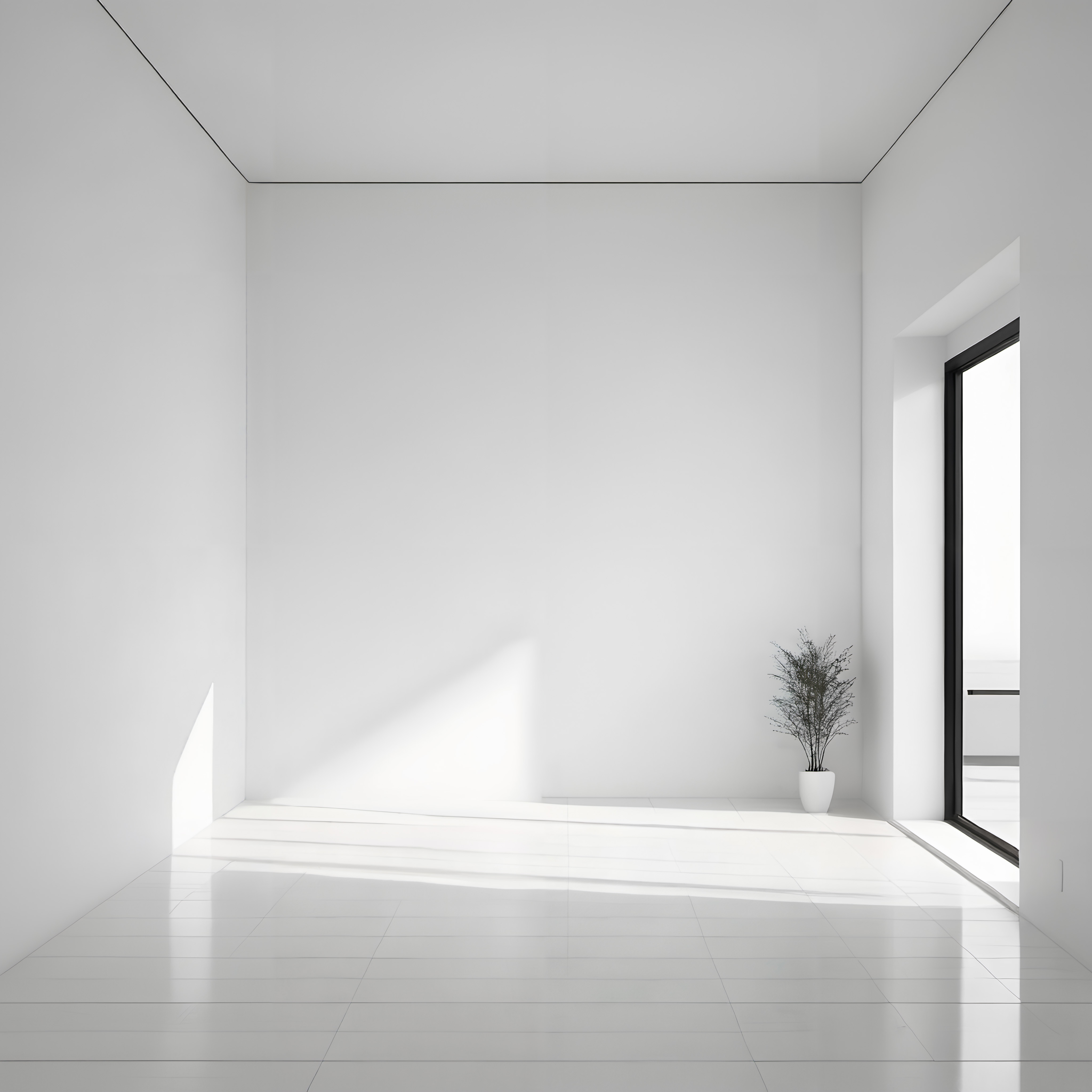 Minimalist Room with Natural Light