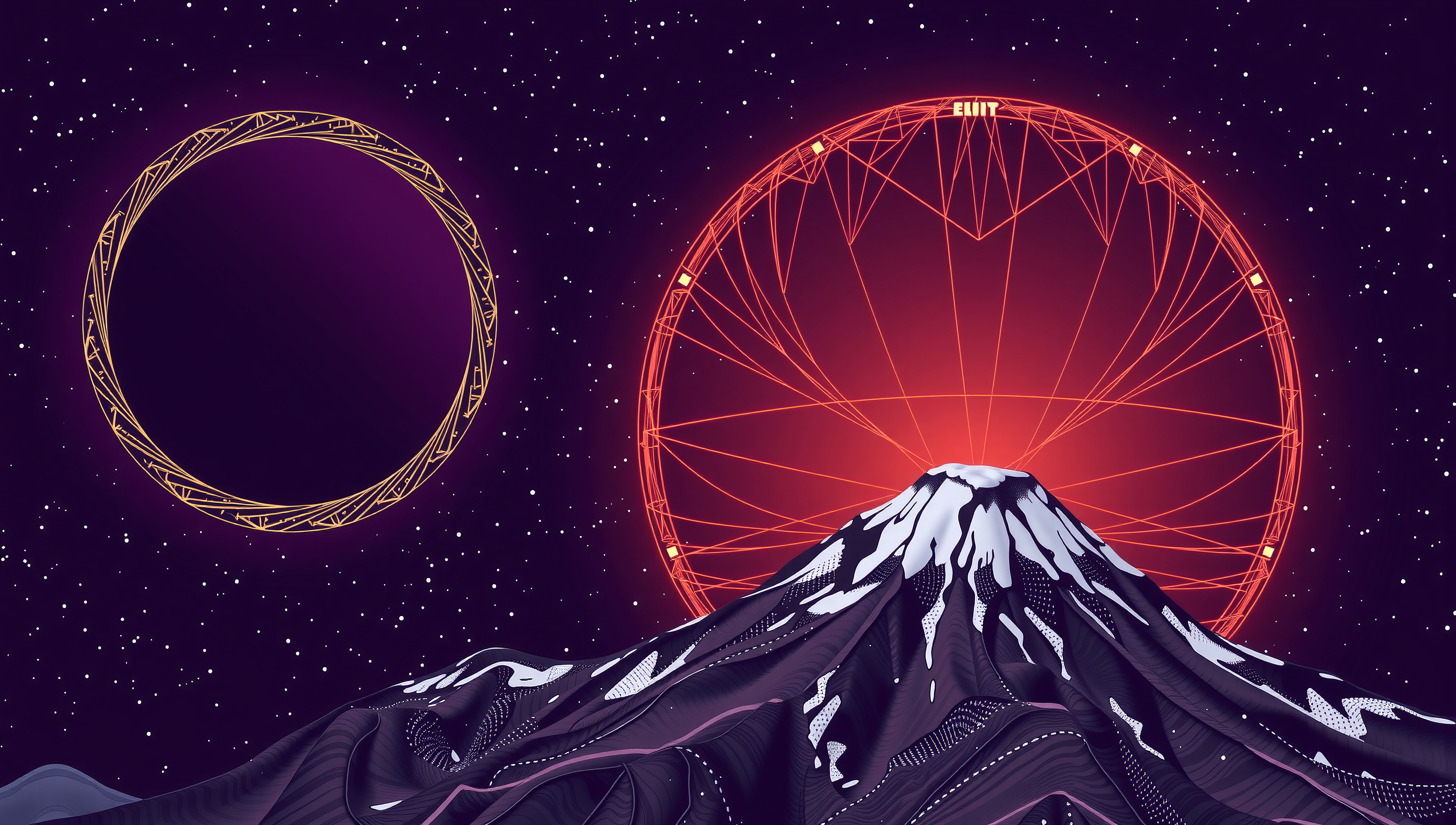 Cosmic Mountain with Celestial Spheres