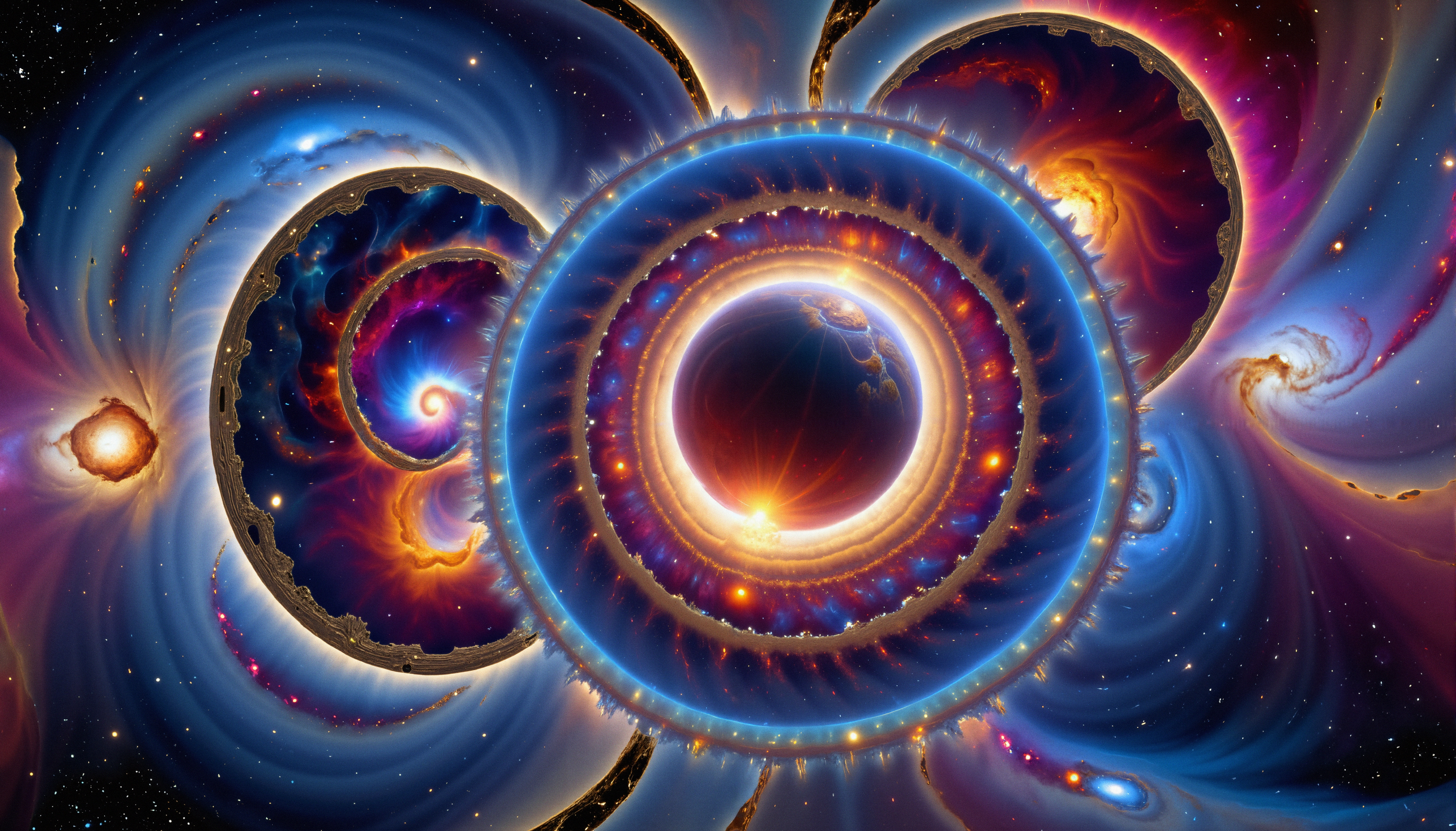 Vibrant Cosmic Energy Patterns