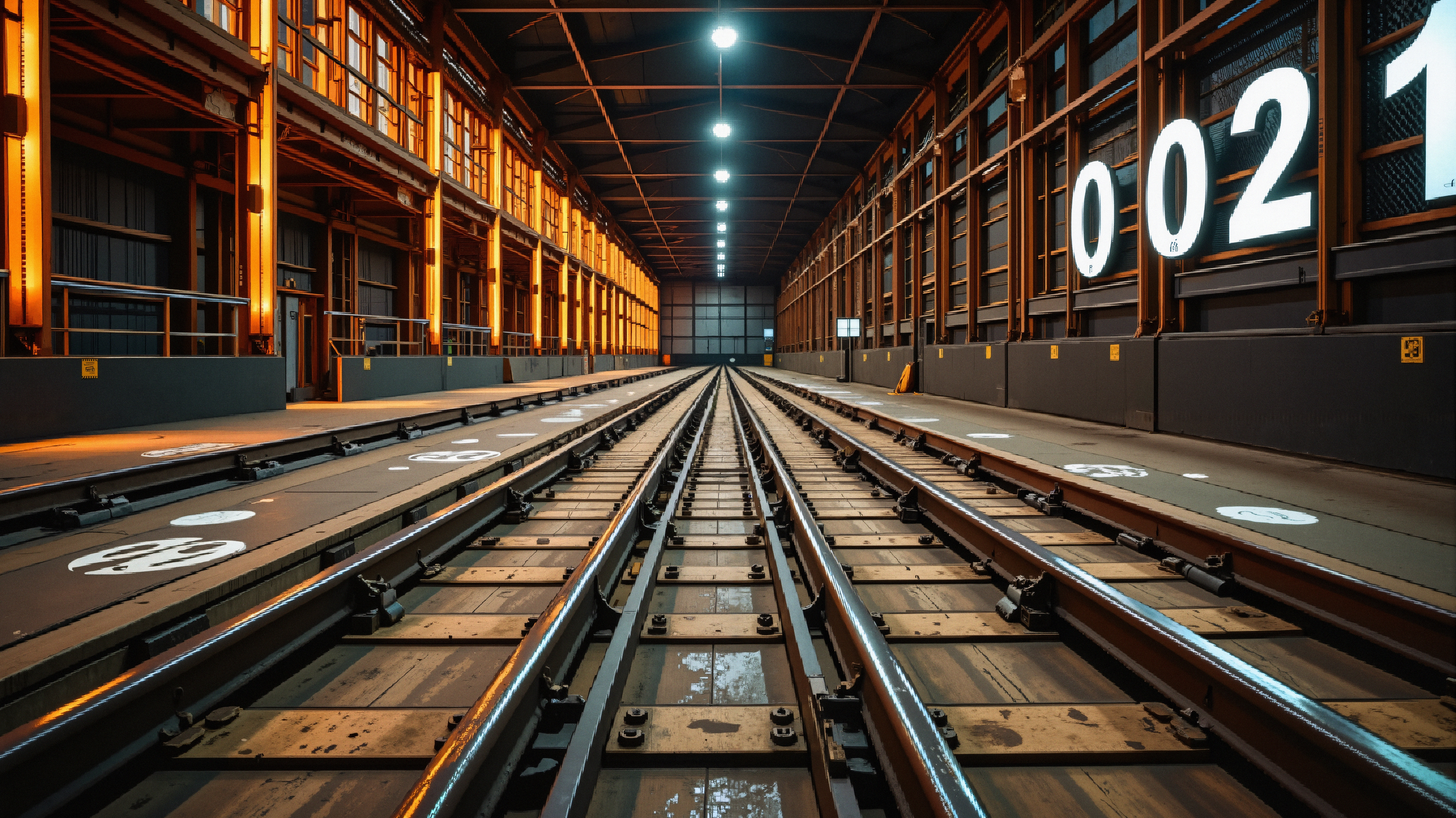 Futuristic Train Depot Interior