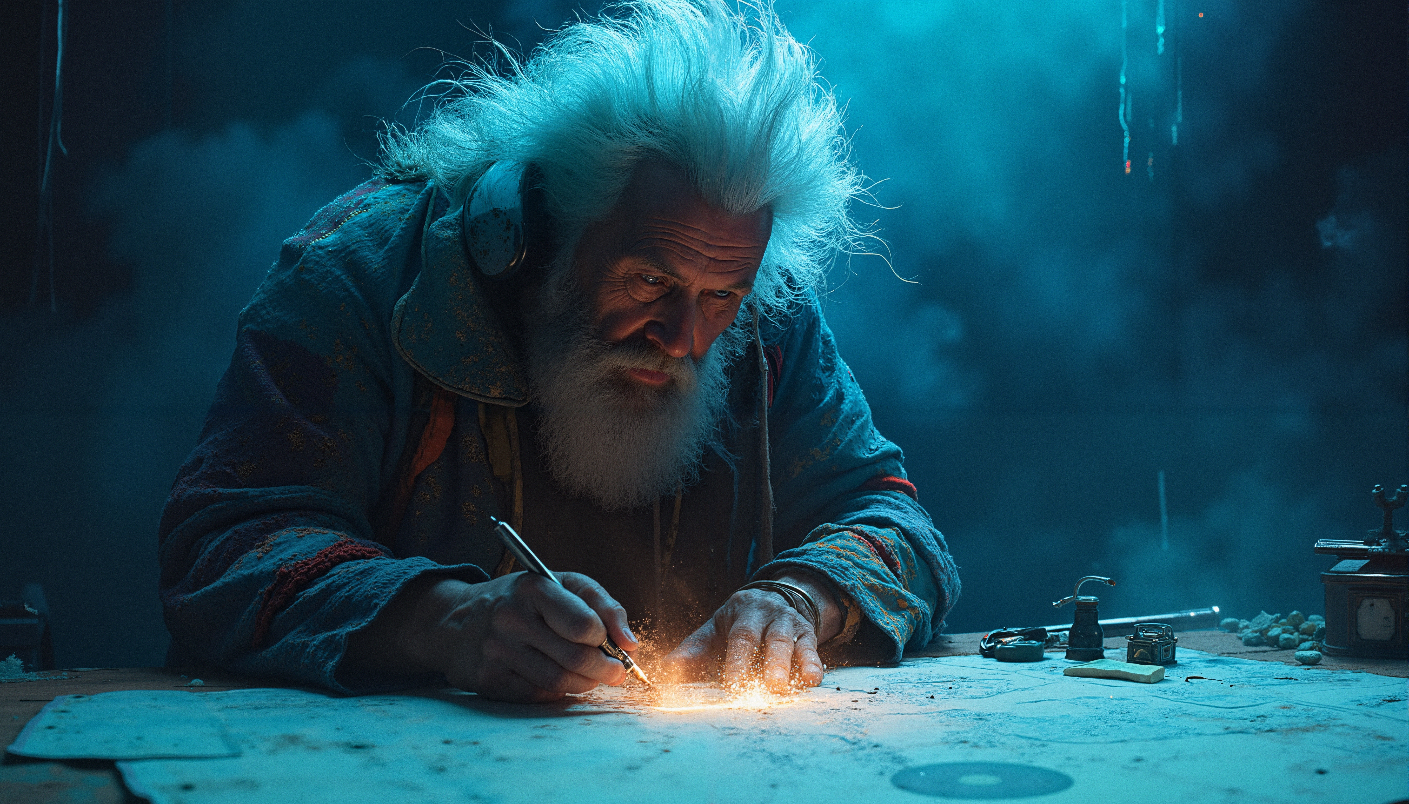 Mystical Mapmaker in Workshop