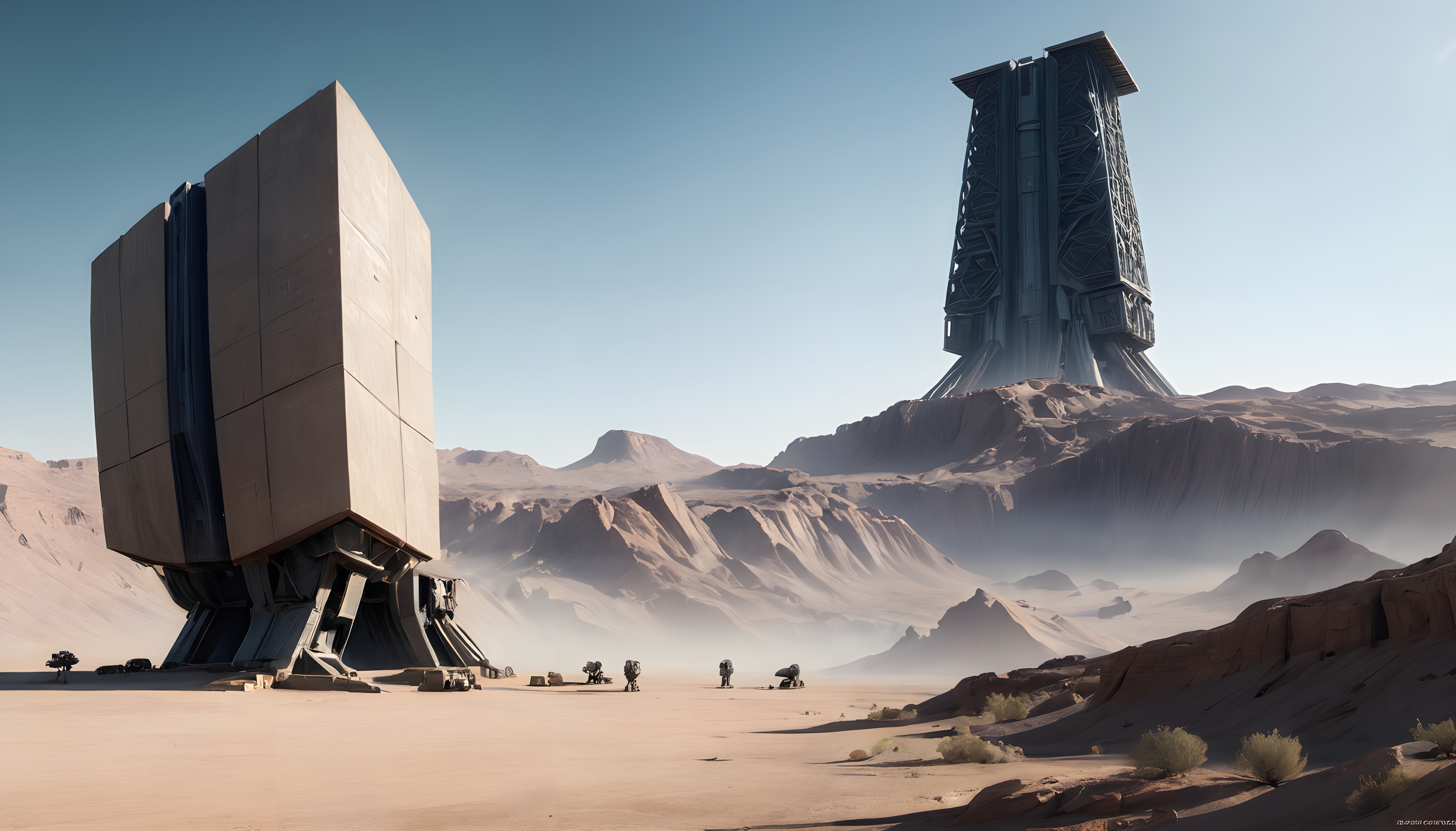 Futuristic Towers in Desert