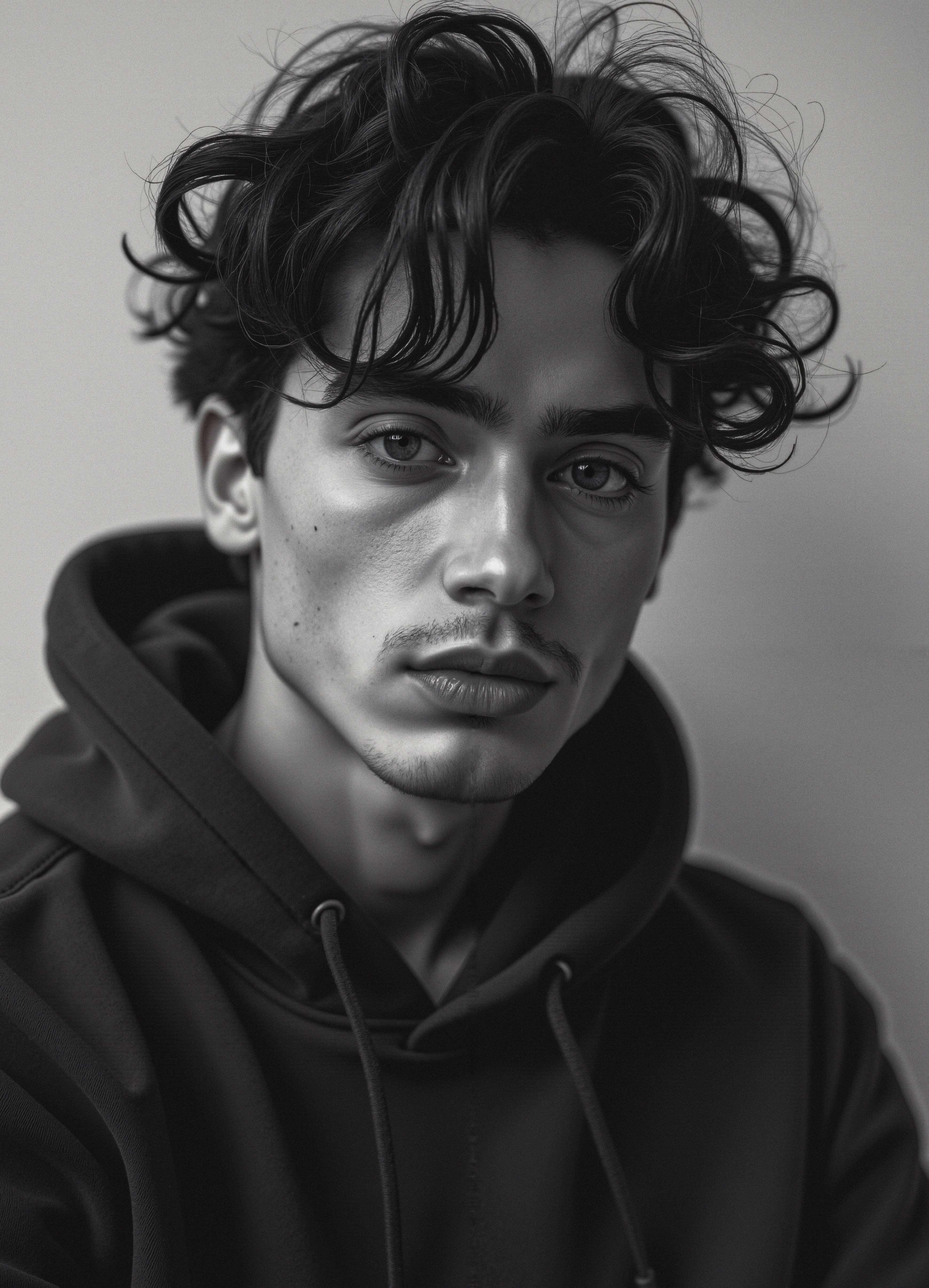 Intense Contemplation in Monochrome