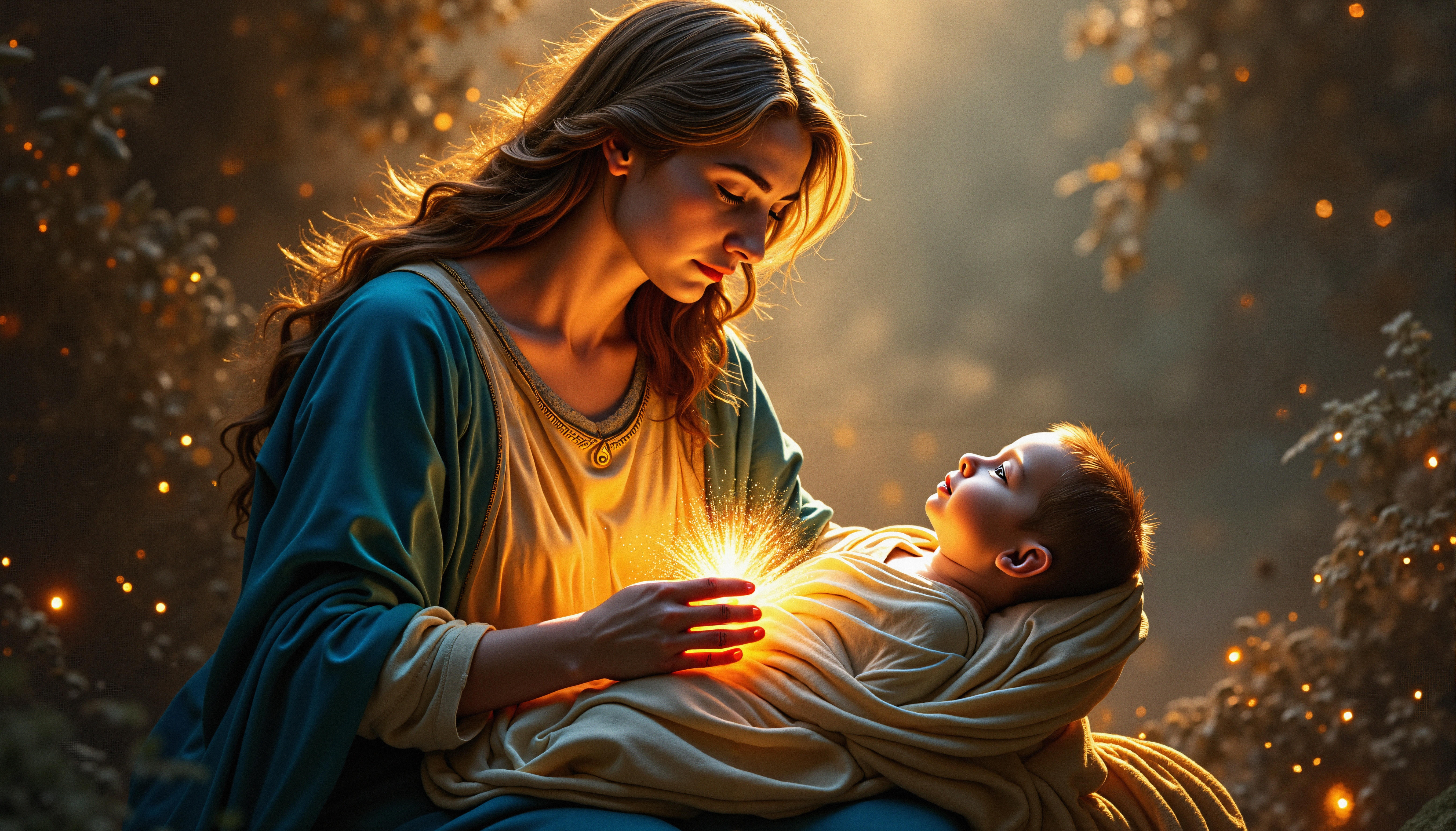 Mother and Child in Light