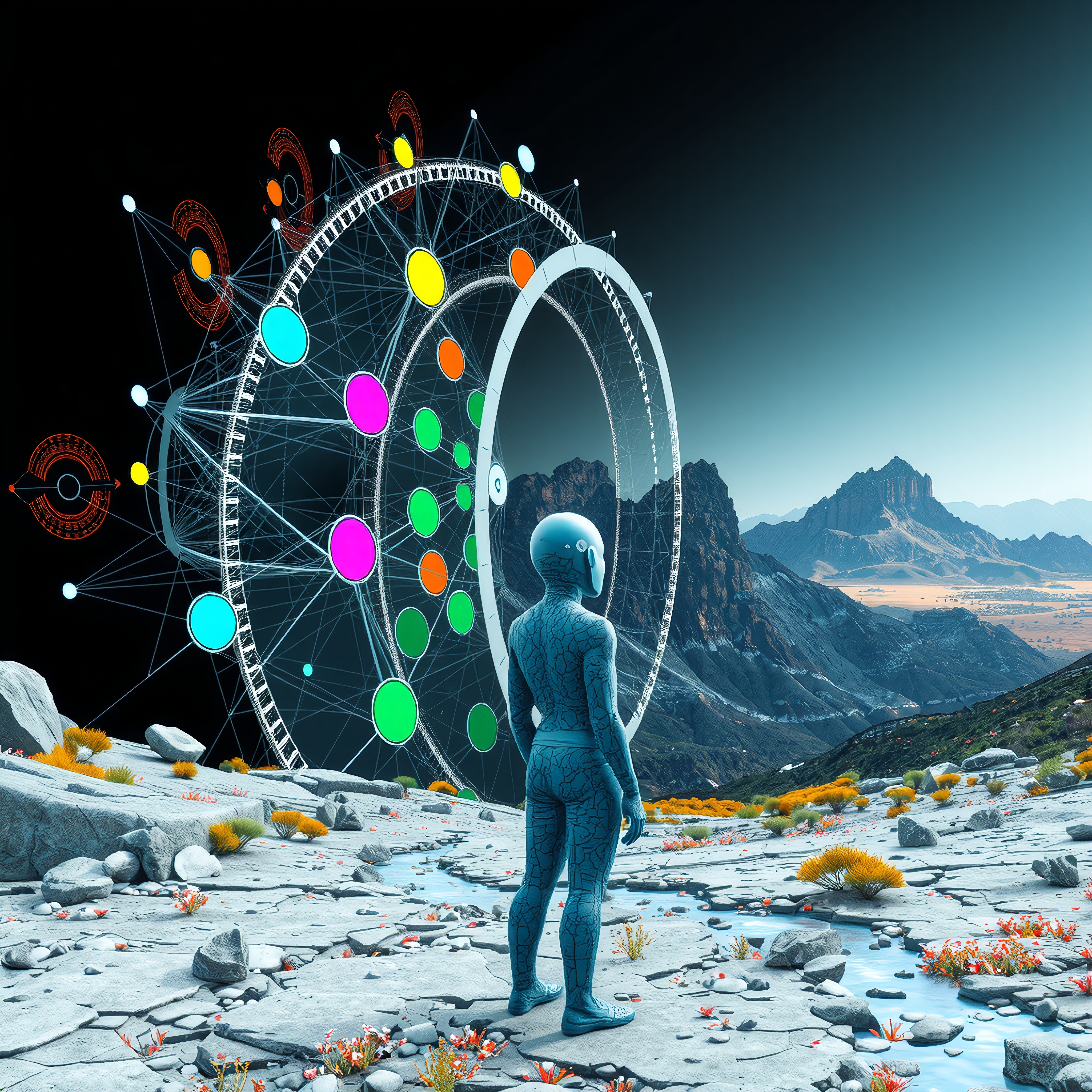 Futuristic Alien Landscape Exploration