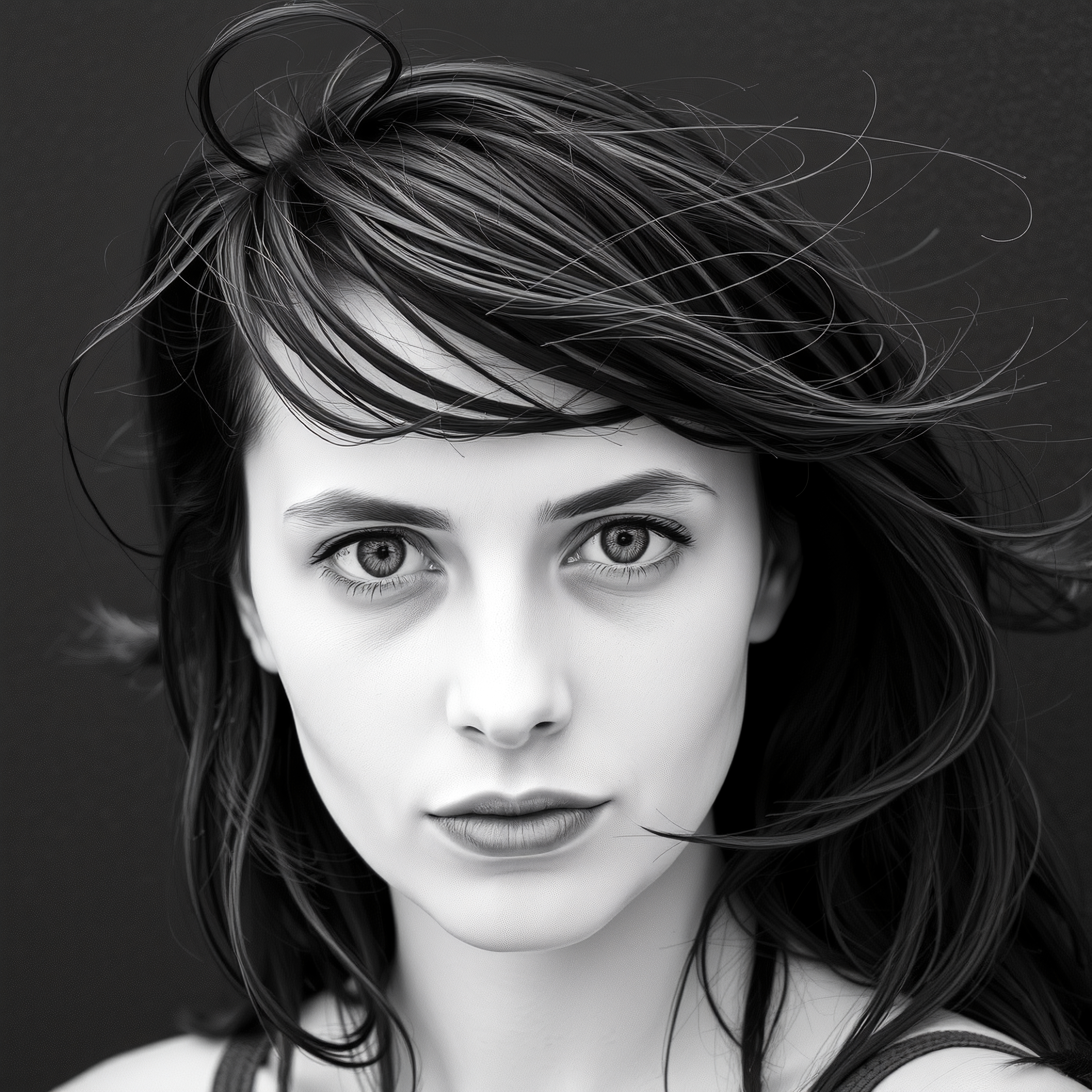 Intense Black and White Portrait