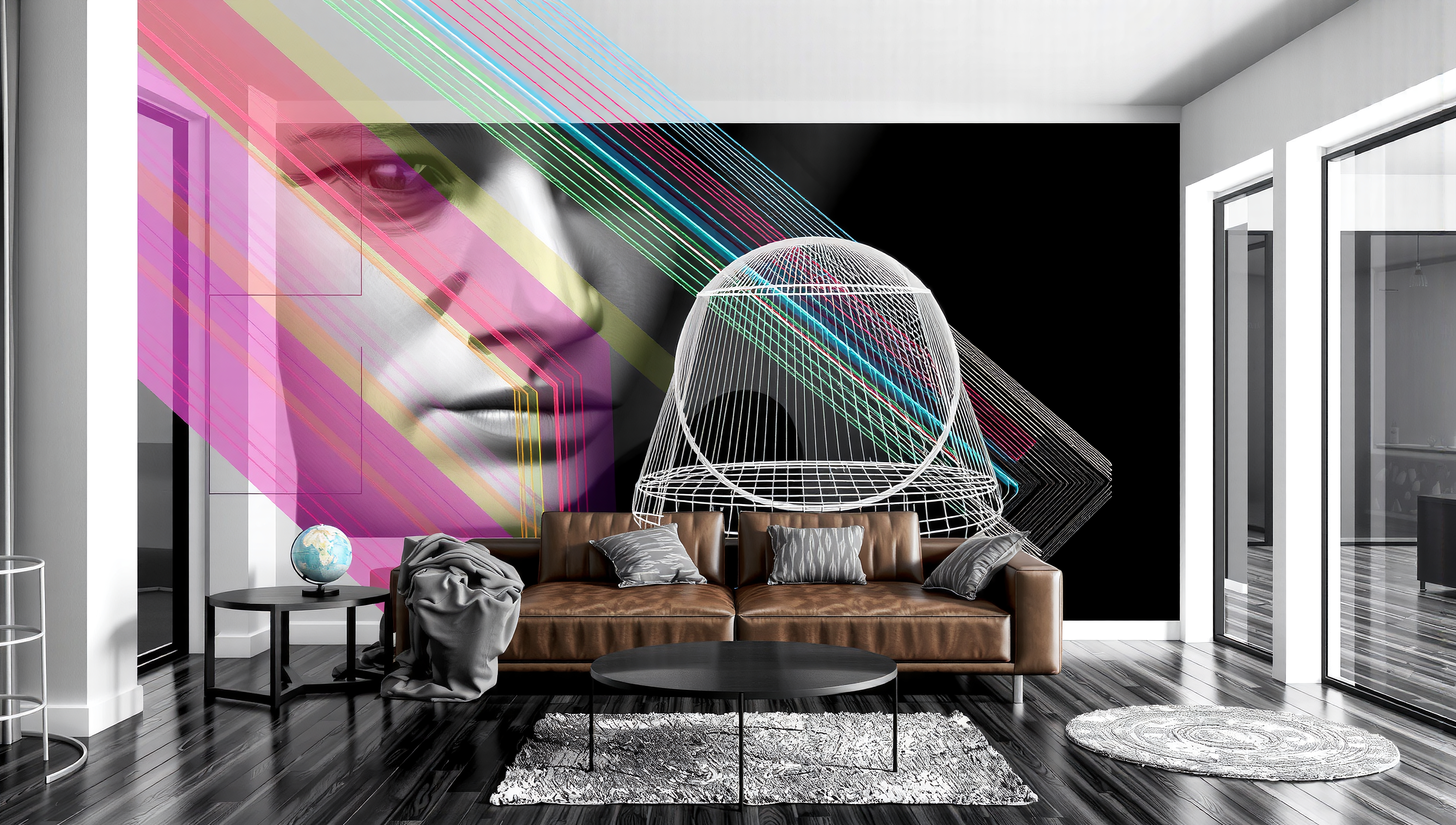 Modern Art Mural Living Room