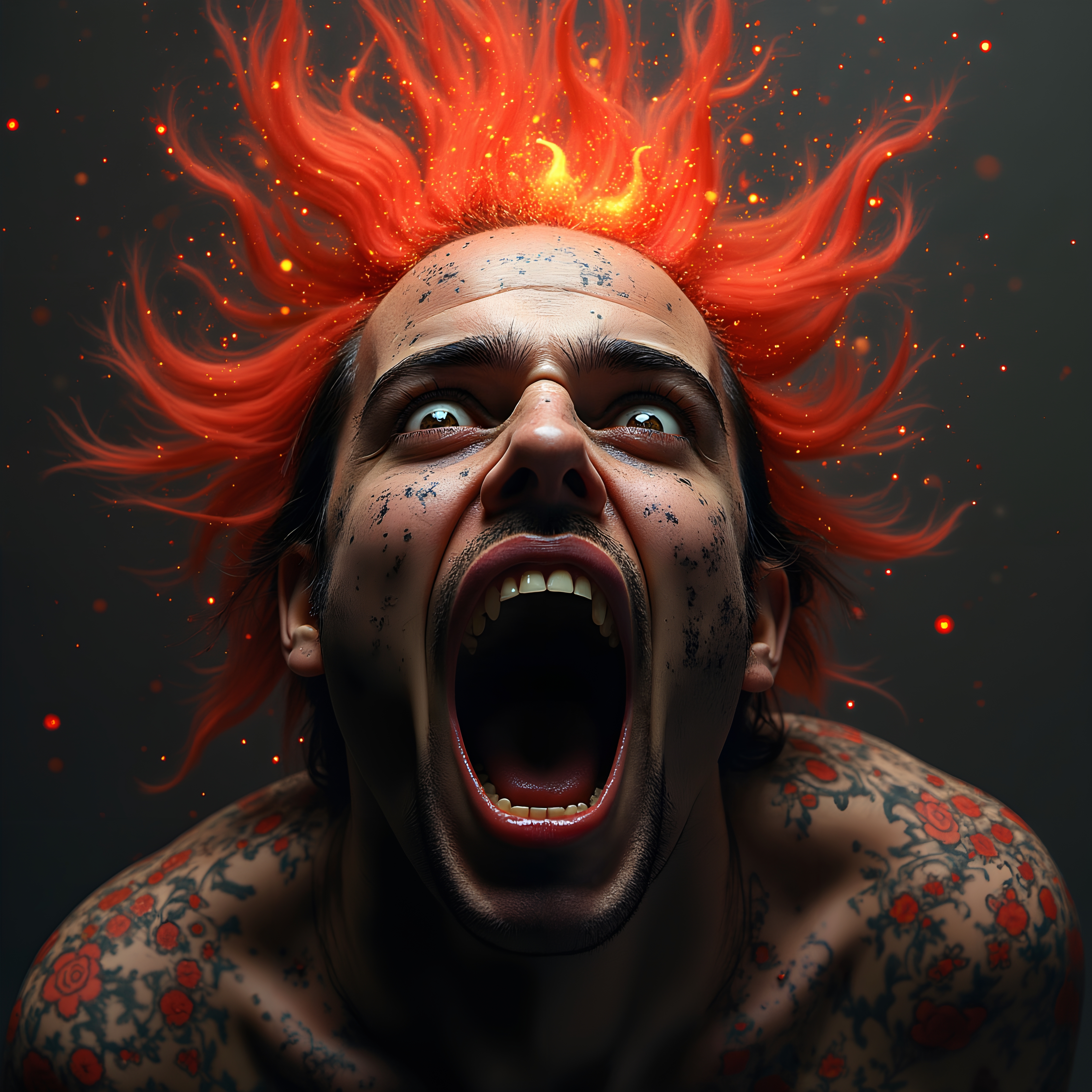 Fiery Expression of Unleashed Energy