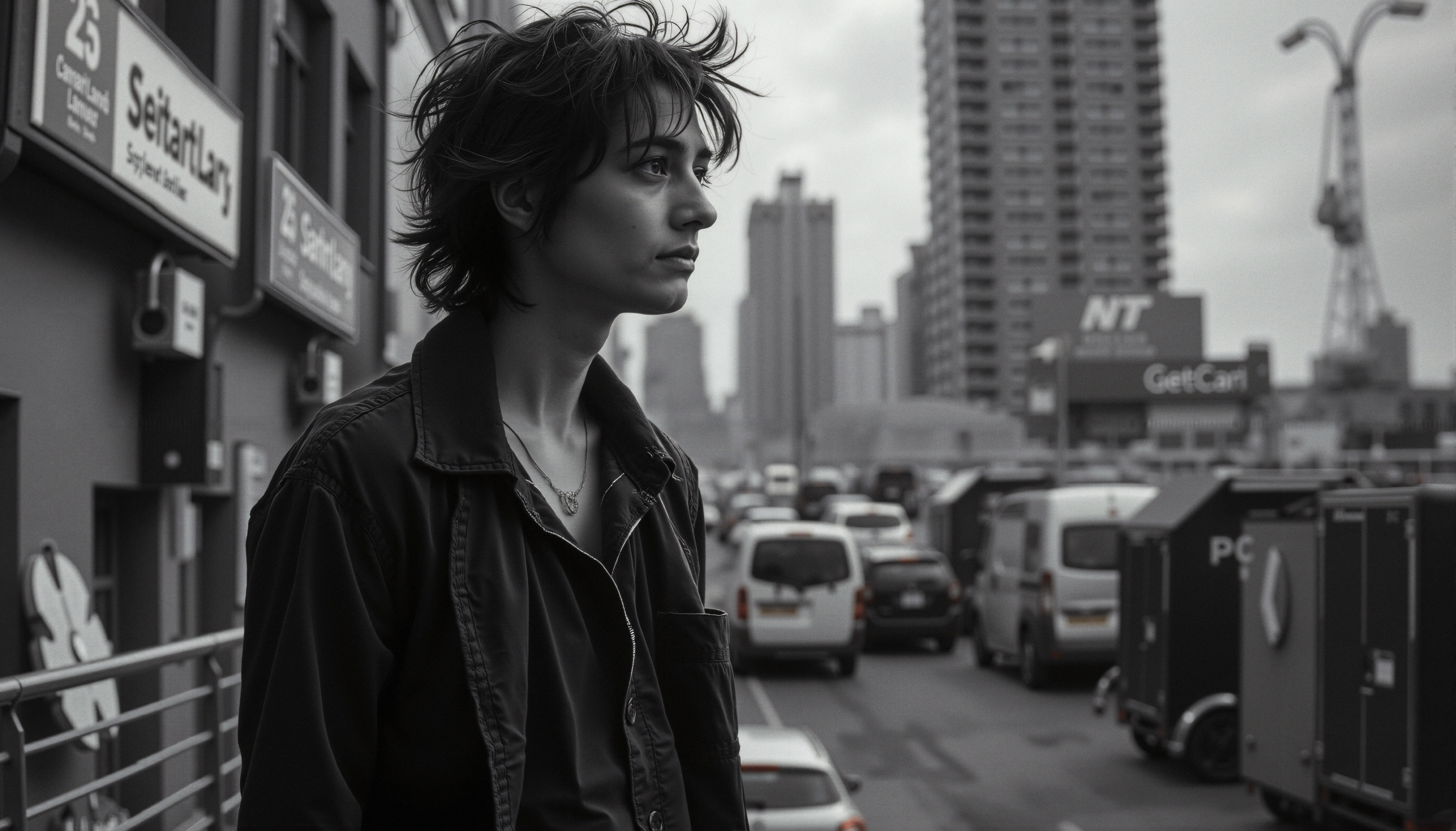 Urban Contemplation in Gray Tones