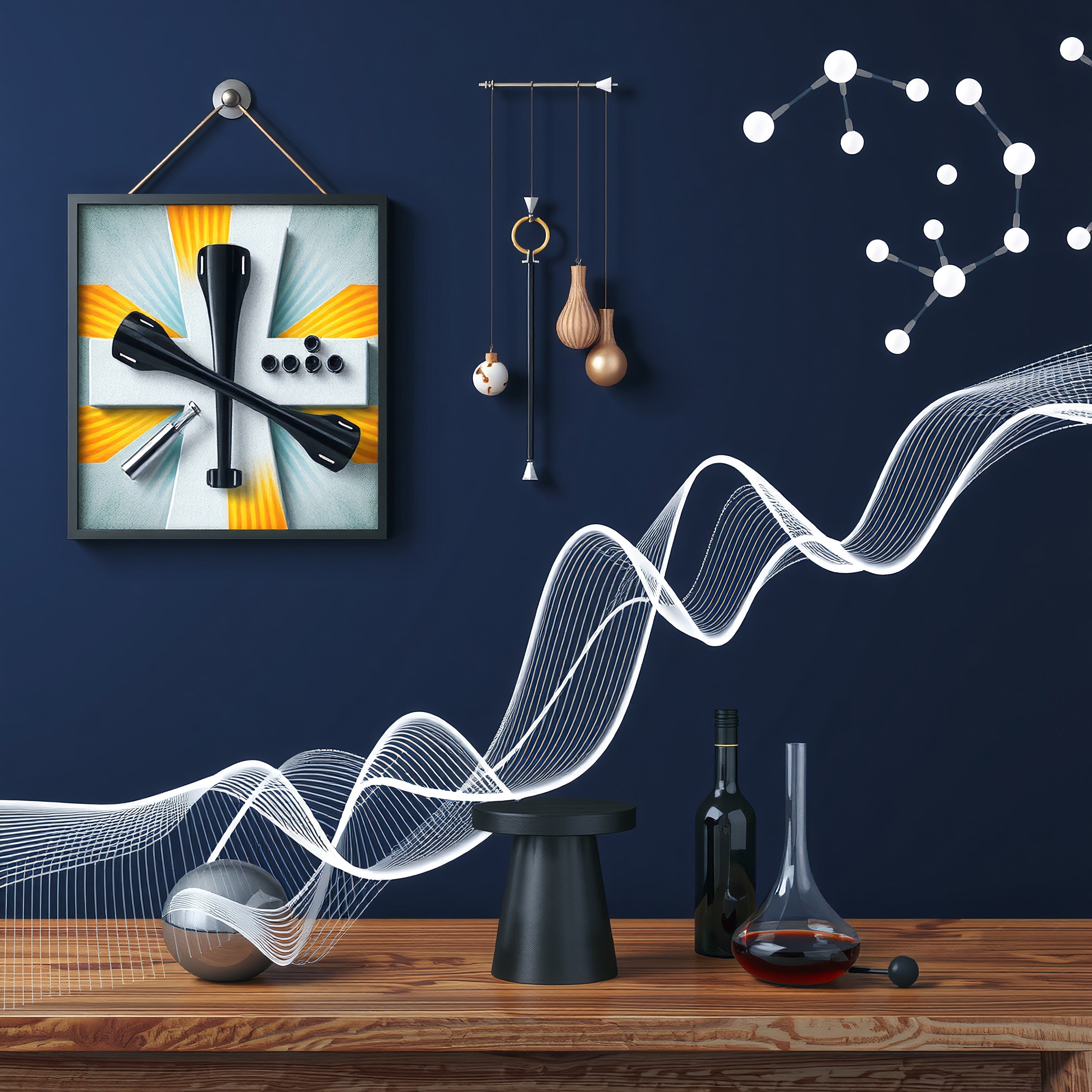 Modern Art Meets Science Decor