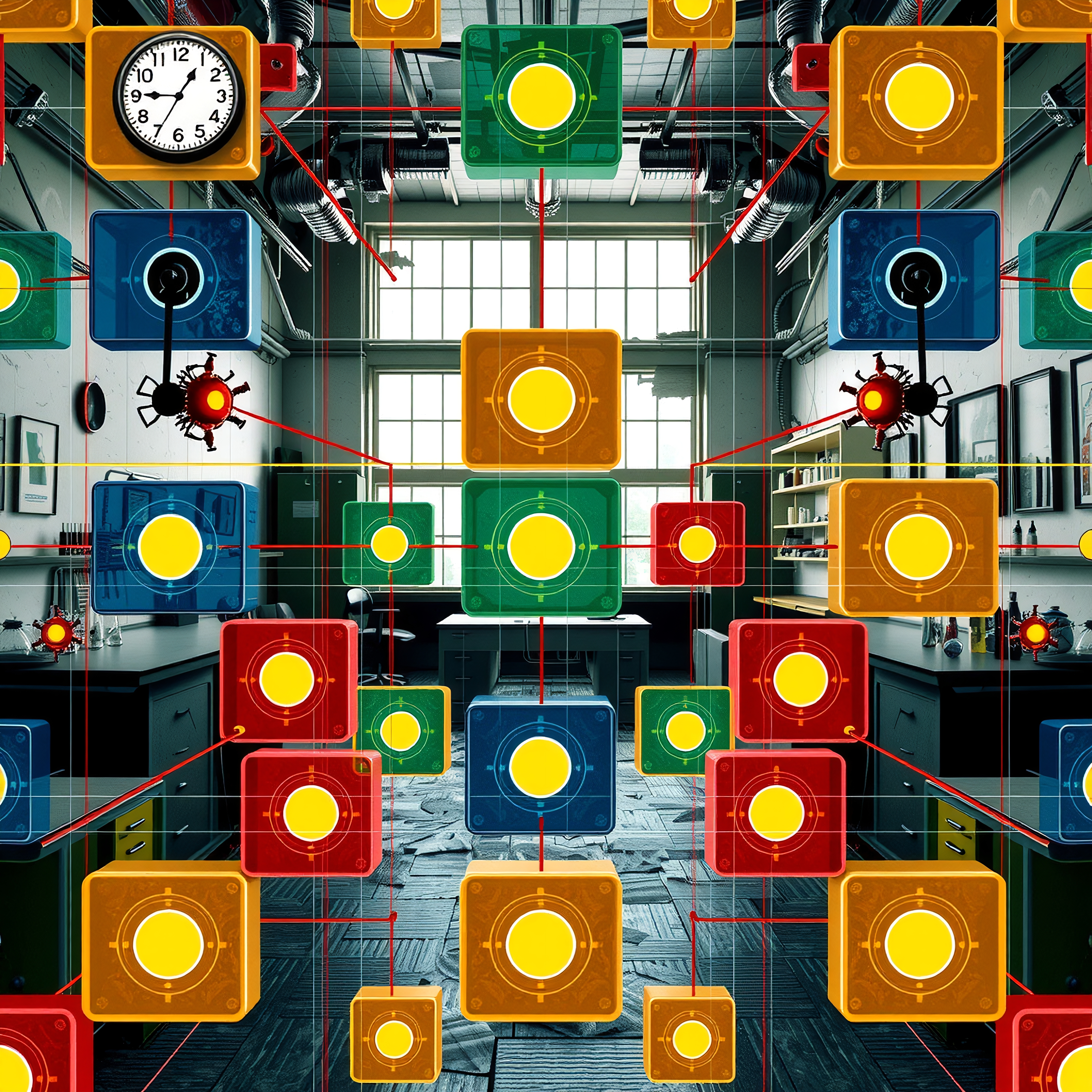 Dynamic laboratory with digital network nodes.