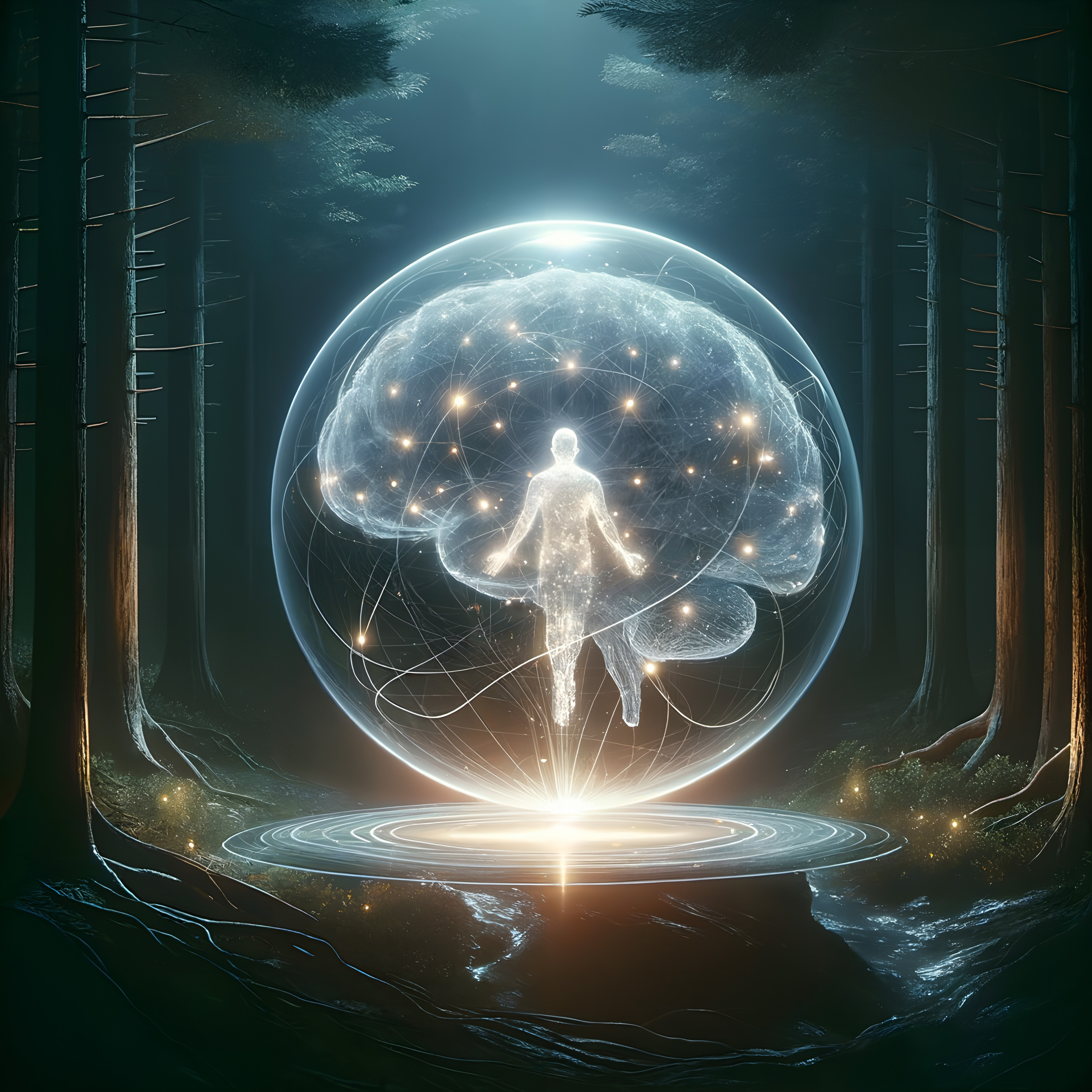 Digital Human in Mystical Forest