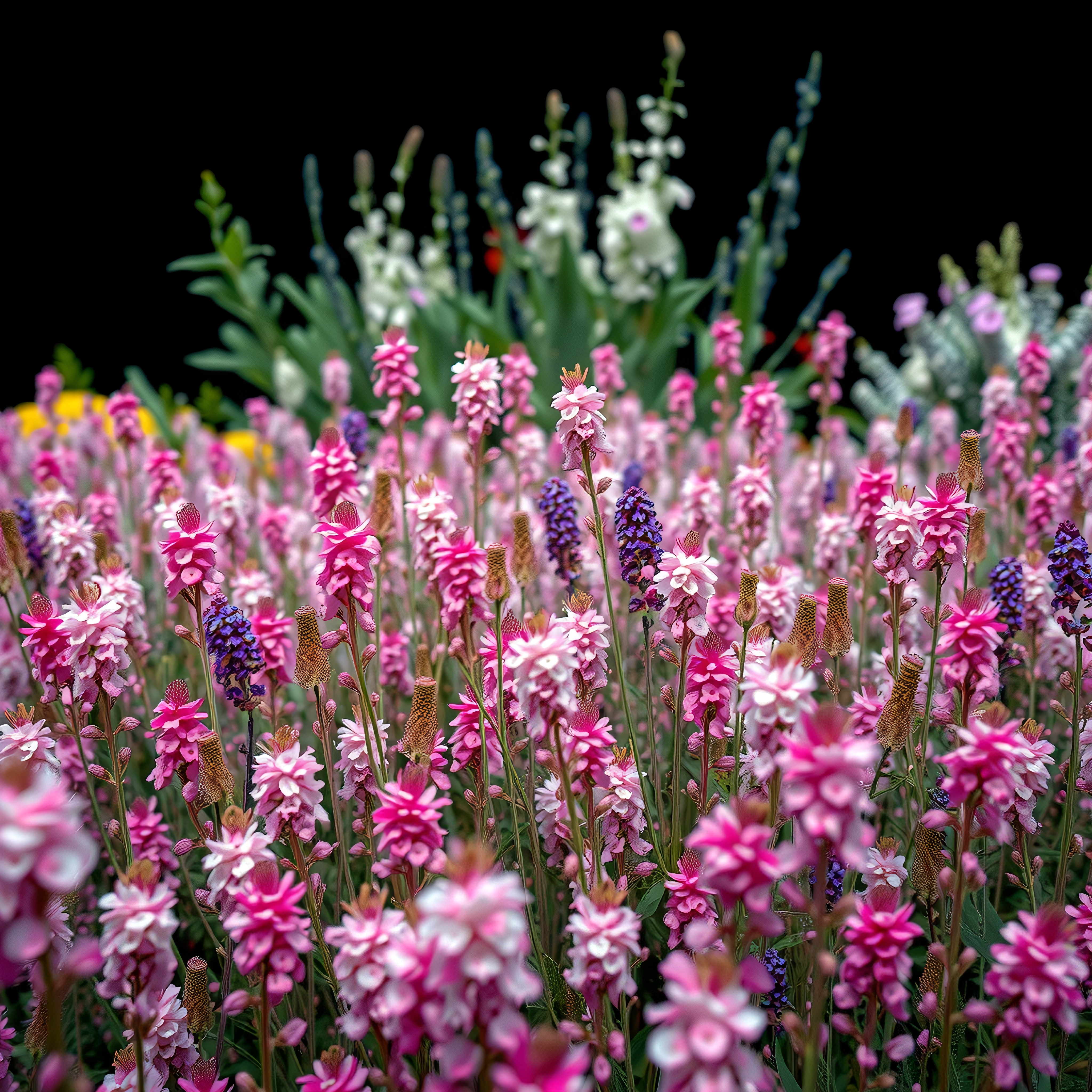 Vibrant Pink and Purple Garden