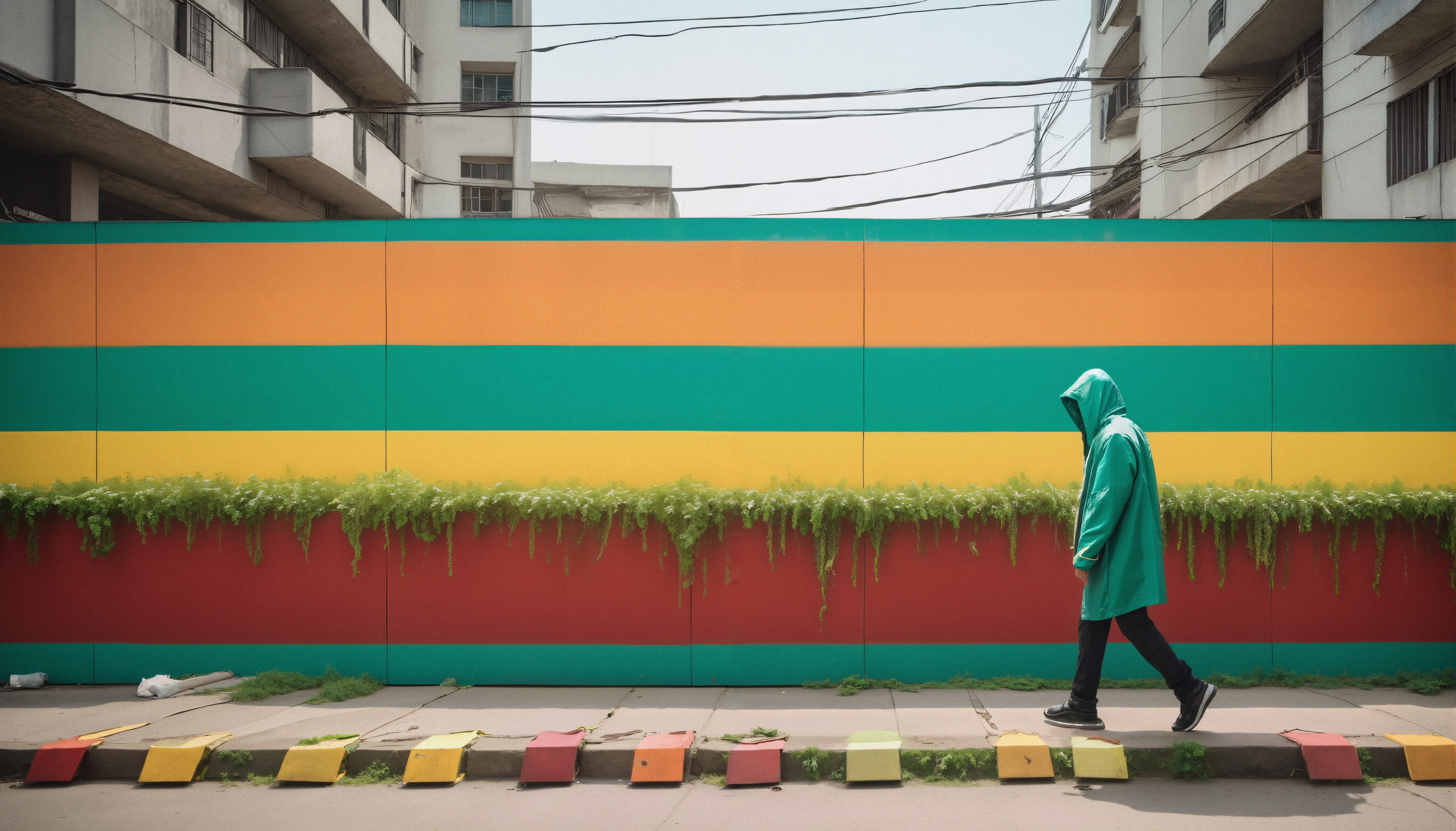 Colorful Urban Walkway Adventure
