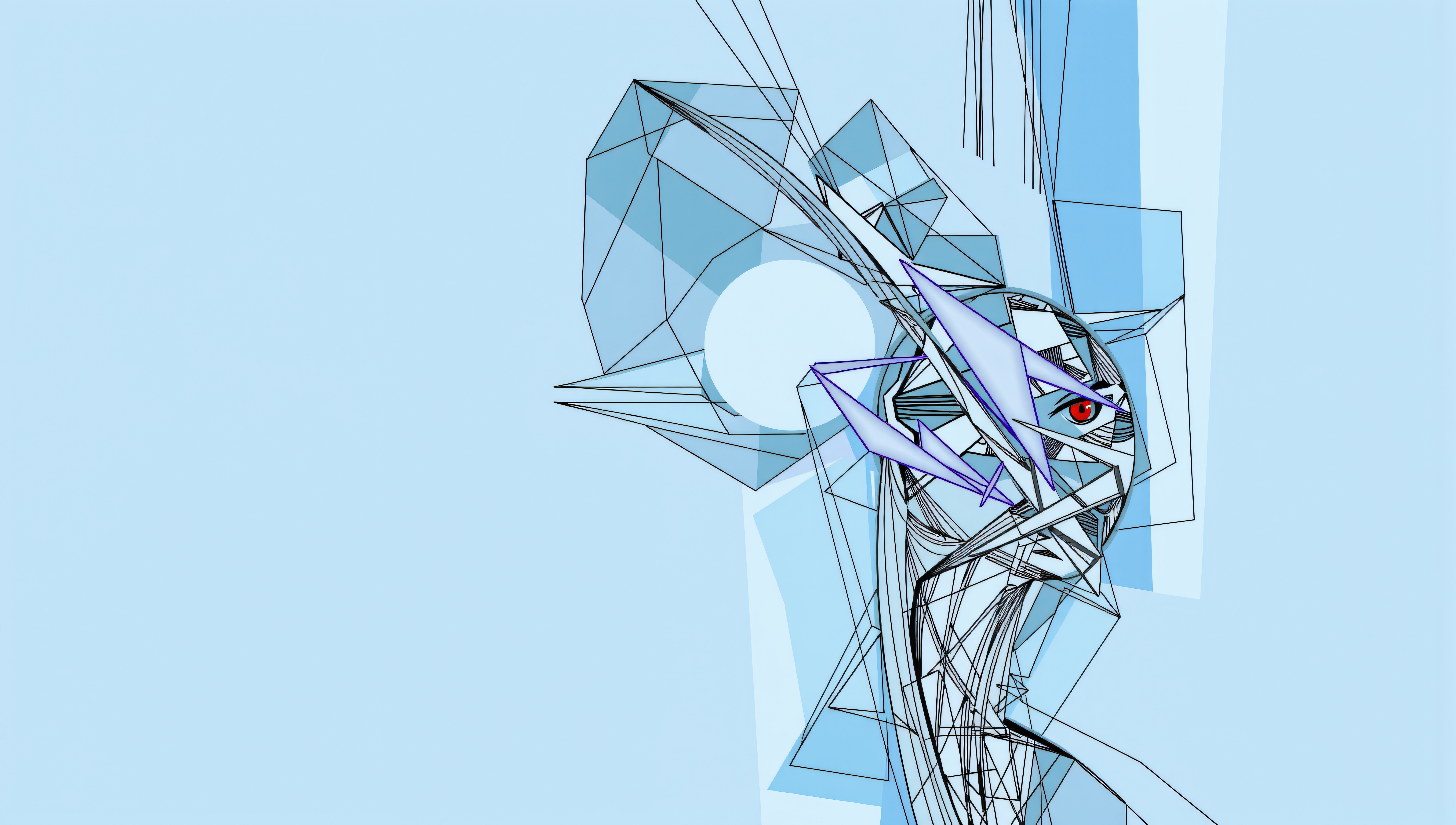 Abstract Robot with Geometric Shapes