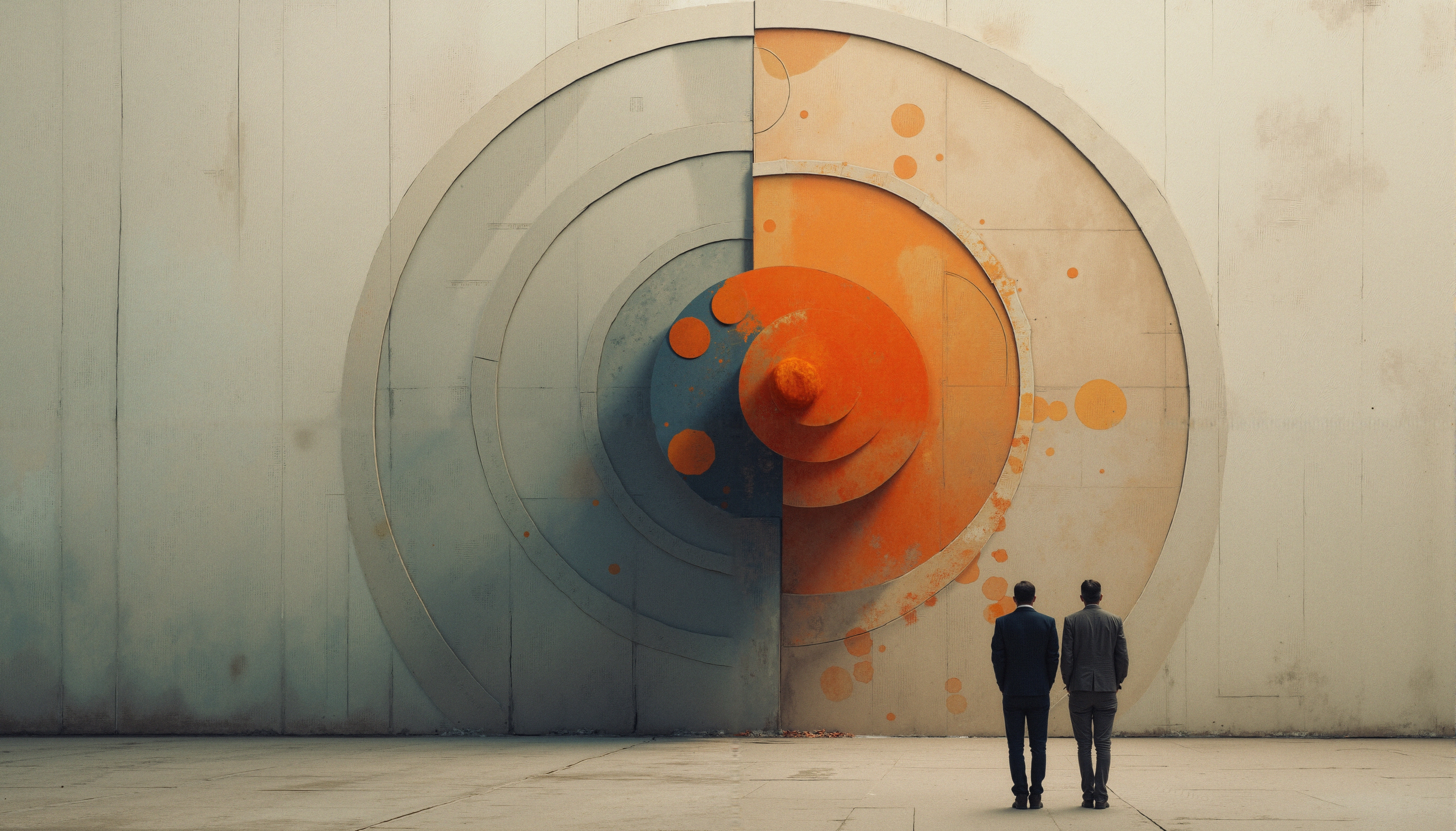 Abstract Art Mural Contemplation
