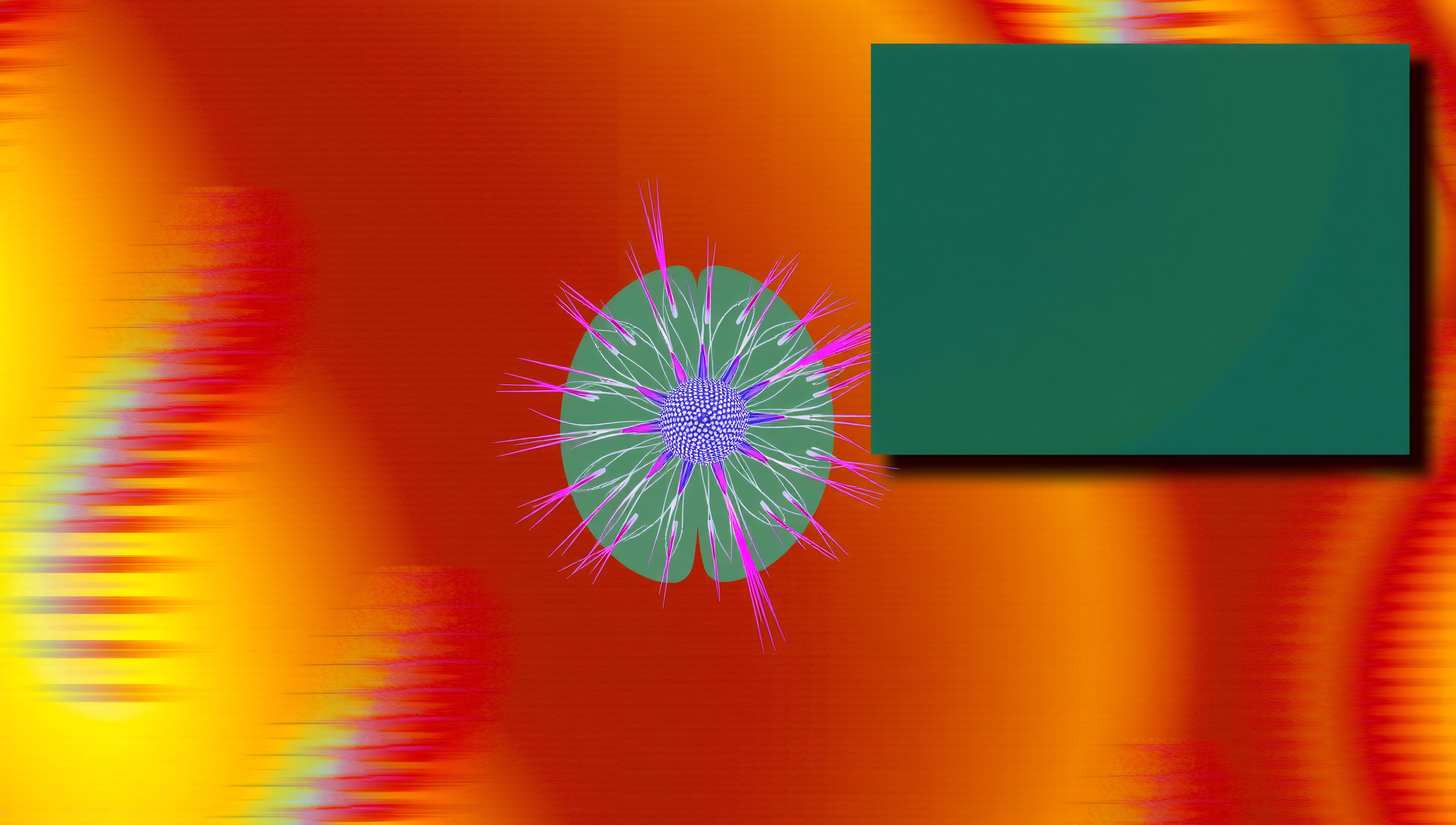 Abstract Digital Design with Vibrant Orange Gradient Background