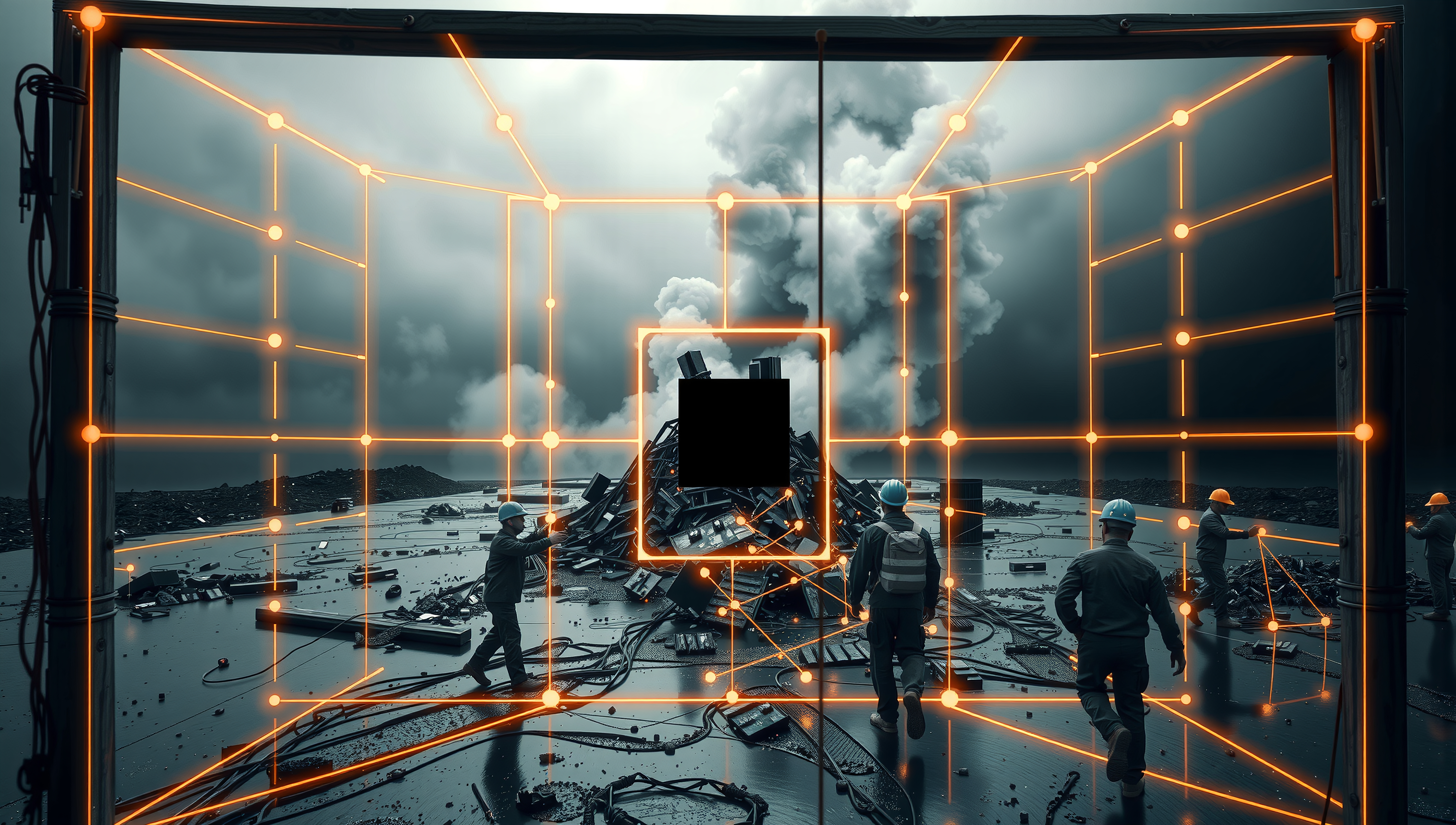 Digital Overlay on E-Waste Disaster