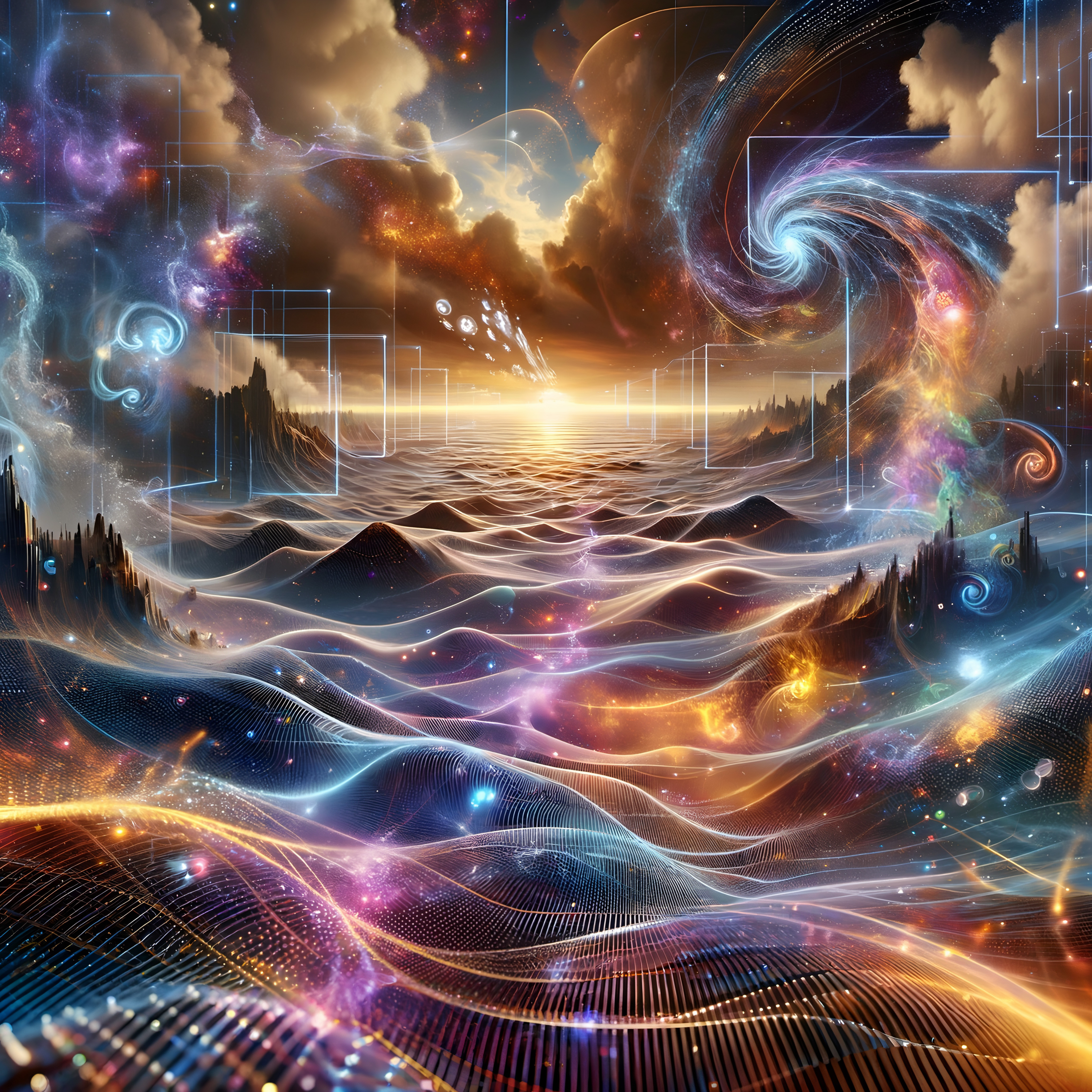 This multi-dimensional landscape is a tapestry of interlocking parallel worlds.
