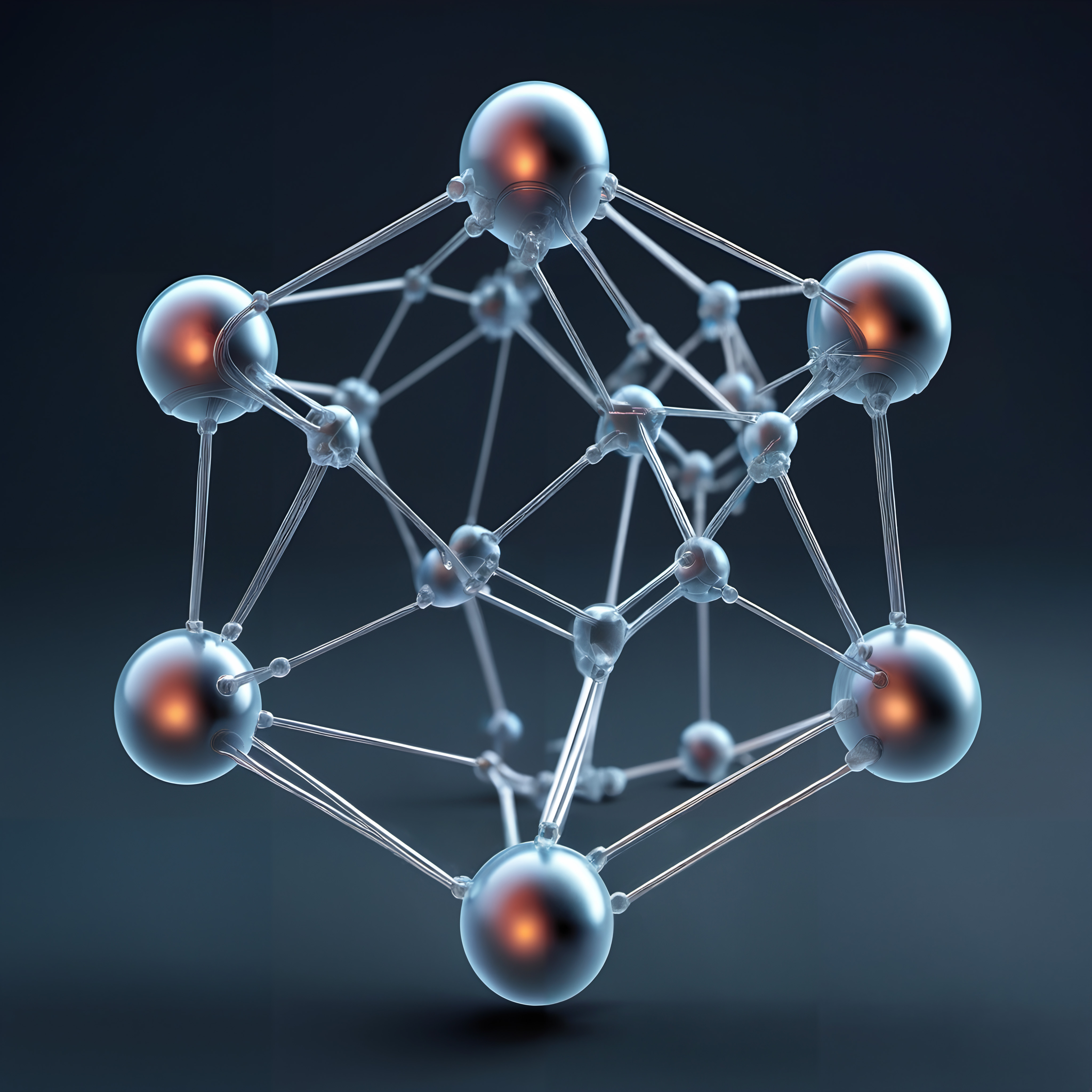 A close up digital illustration of a quantum structure.