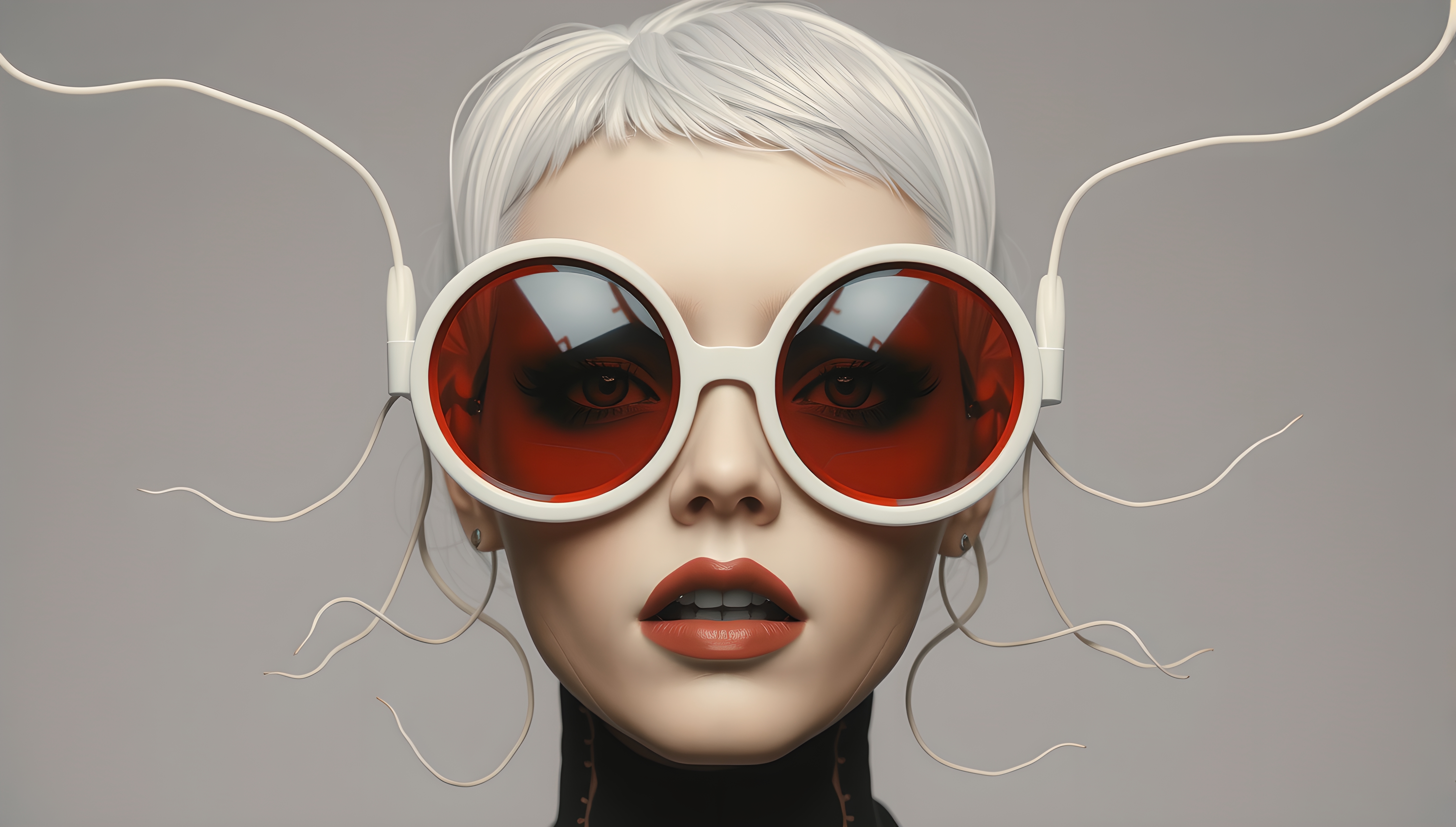 Futuristic Fashion Cyberpunk Portrait