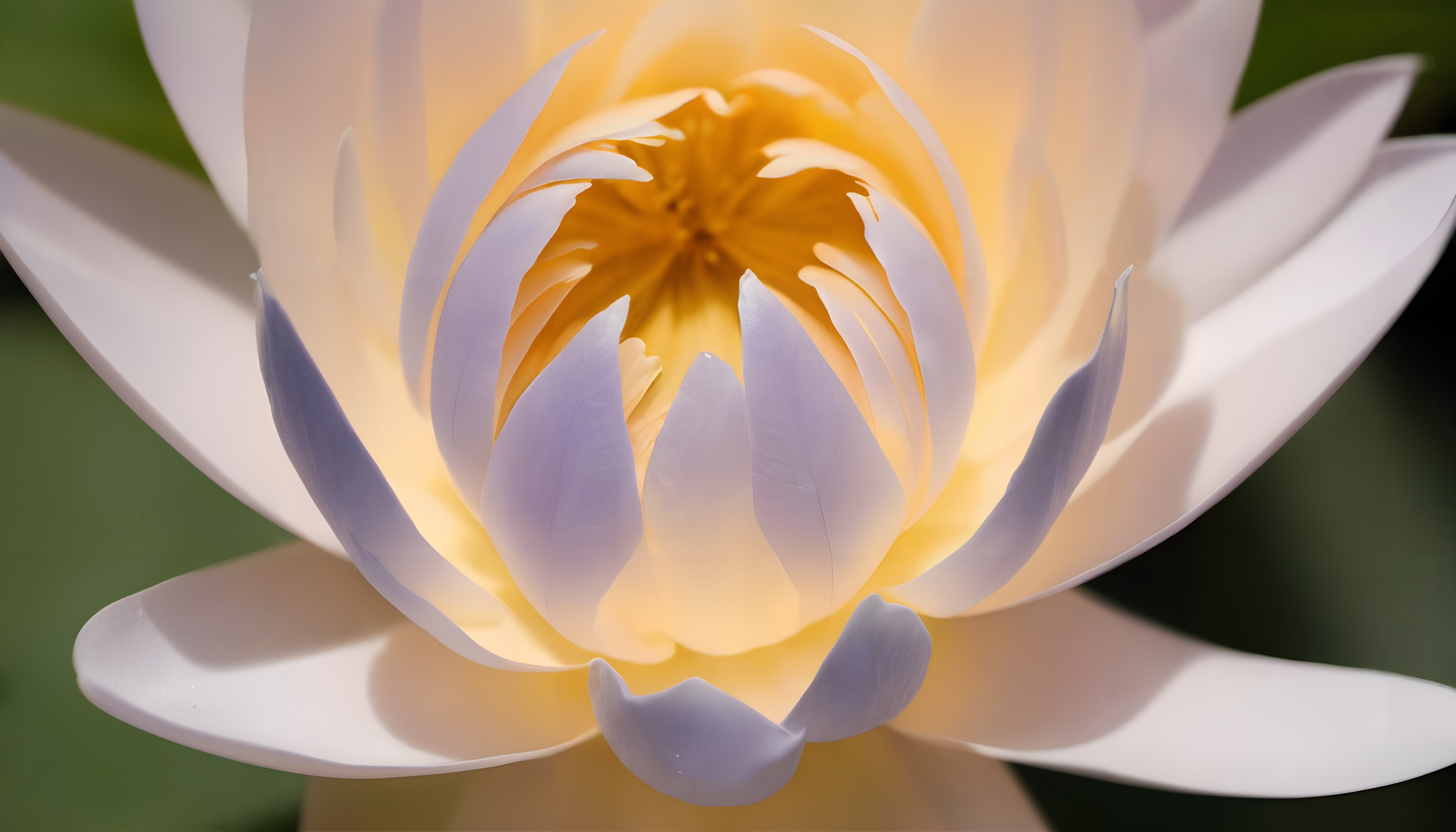 Close-up of a white lotus flower with soft petals.