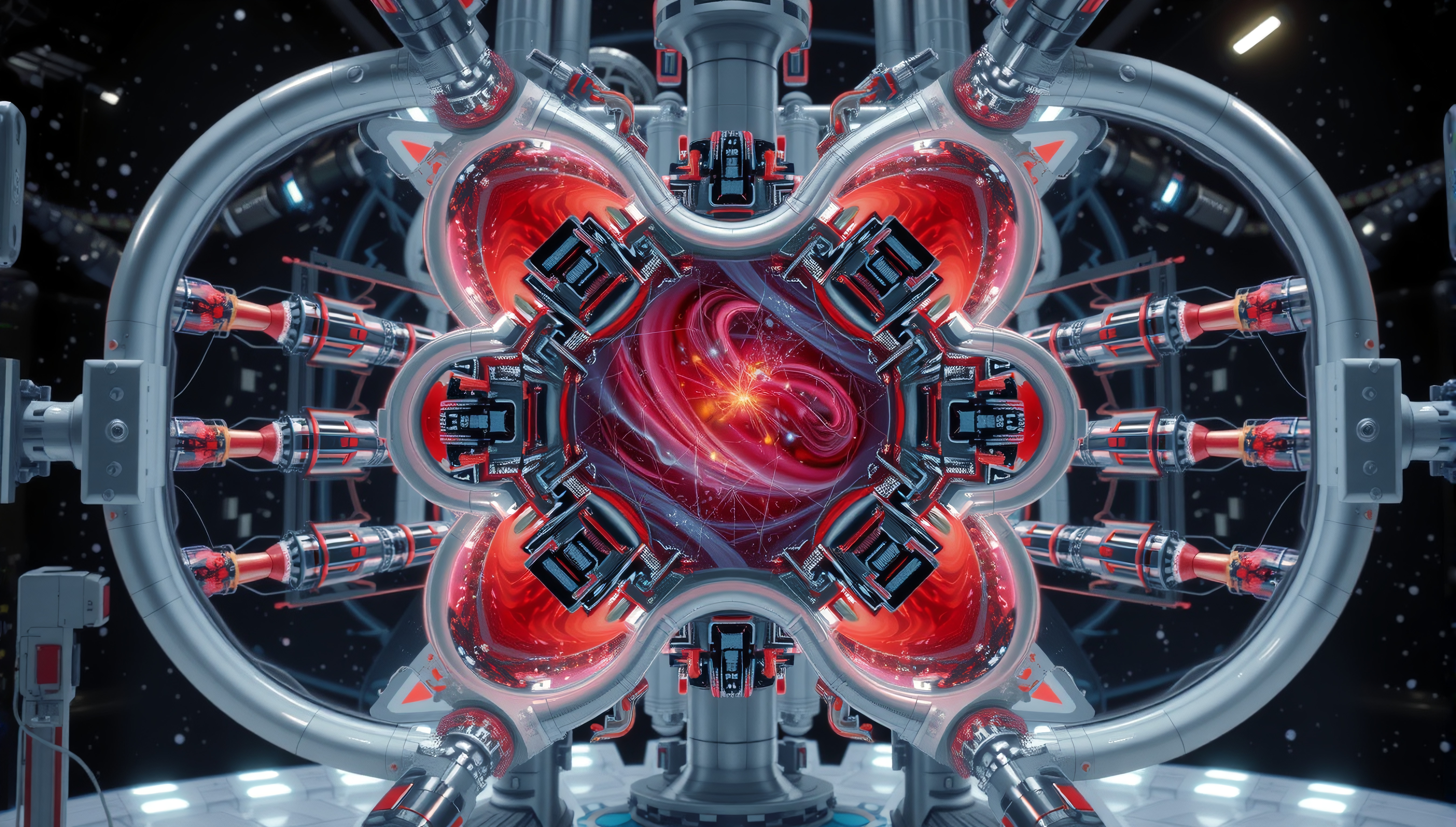 A futuristic machine with swirling energy core.