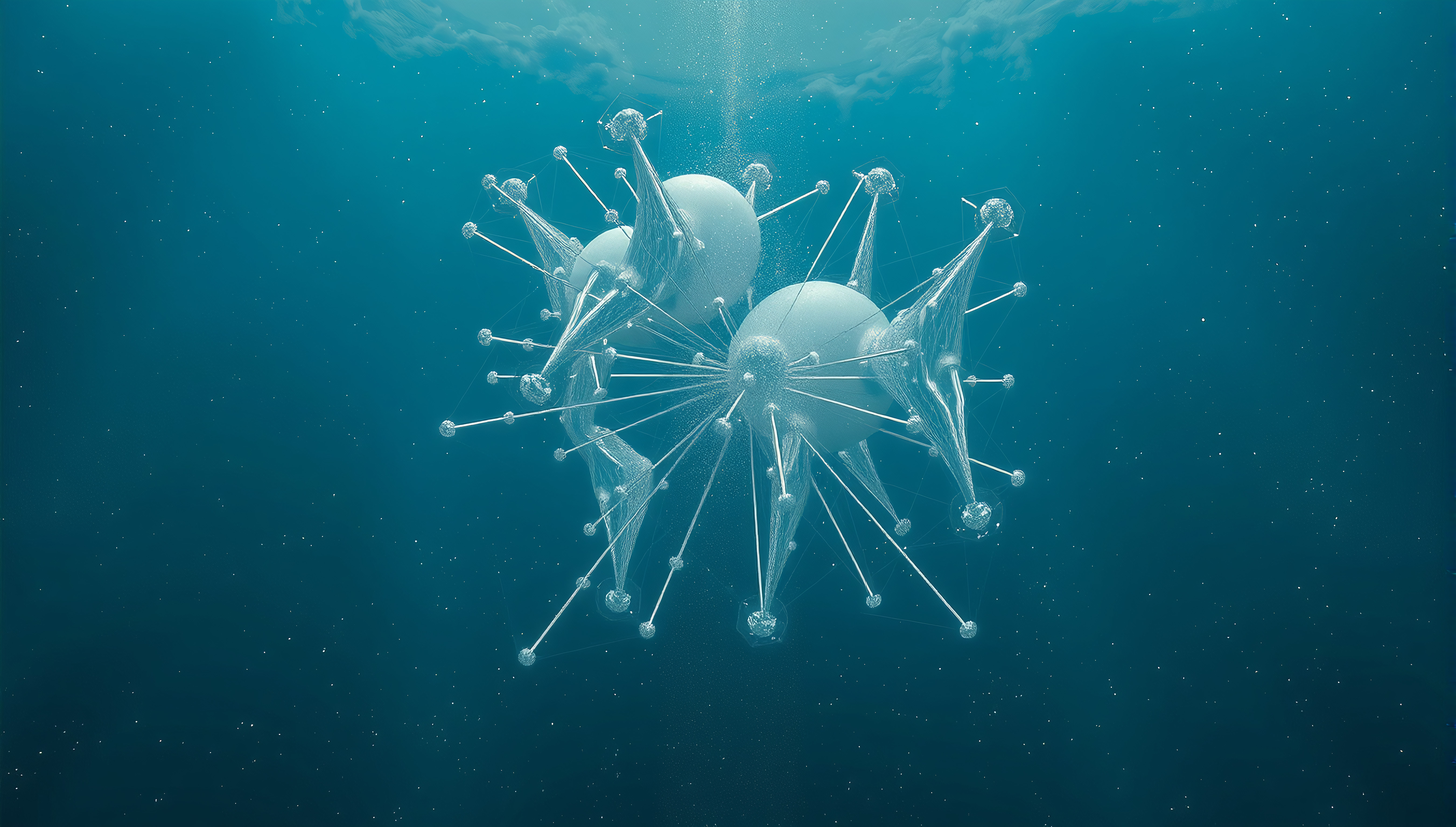 Abstract Scientific Visualization of Data and Connection Underwa